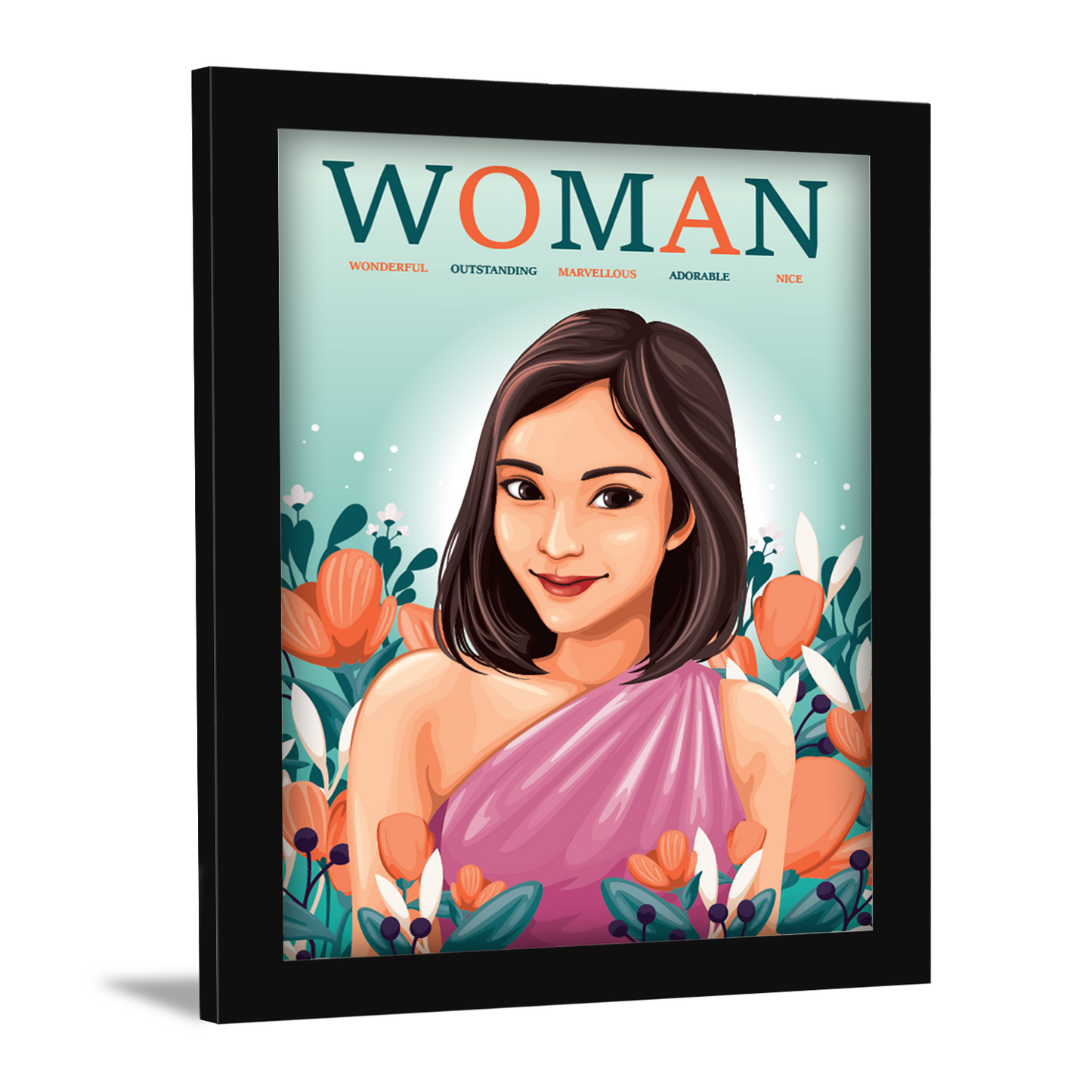 WOMAN: A Powerful Tribute to Every Woman – Women’s Day Photo Frame