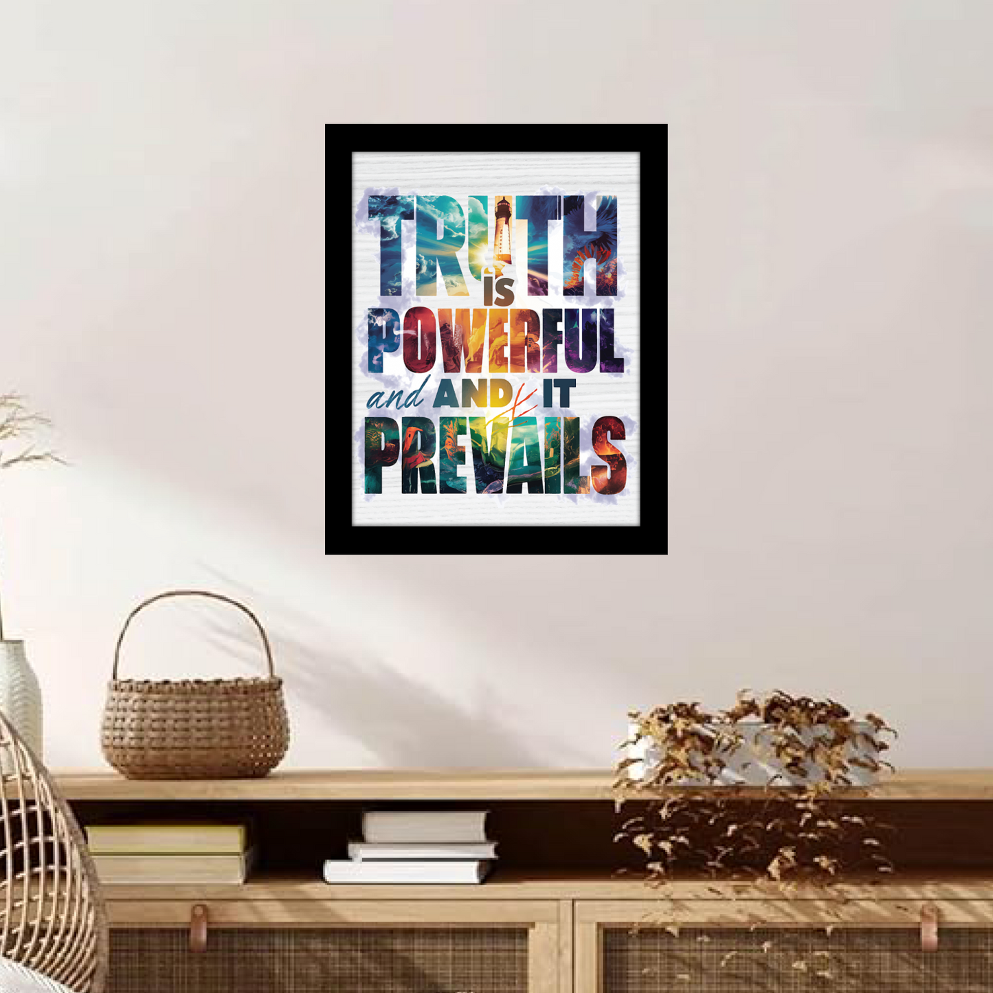 Truth is Powerful and It Prevails – Motivational Framed Art