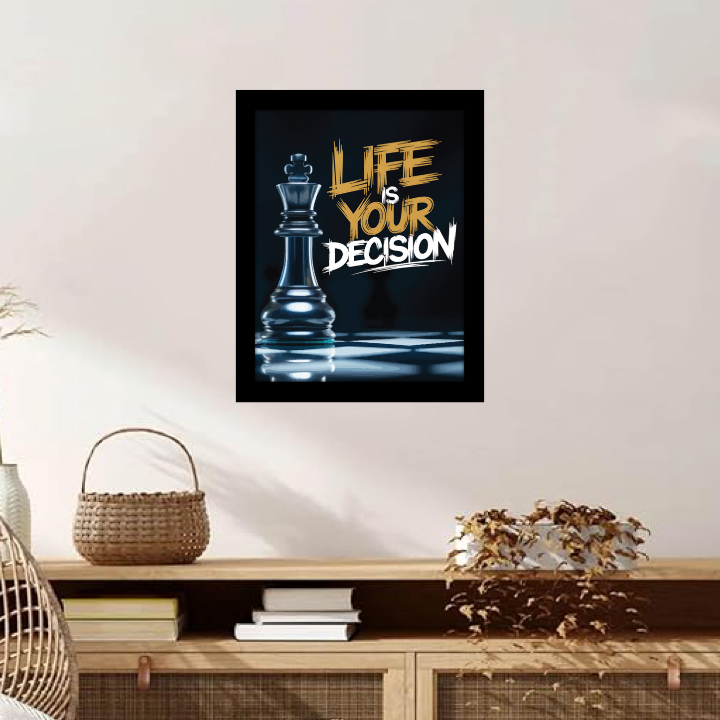 Life Is Your Decision: Motivational Wall Frame & Art