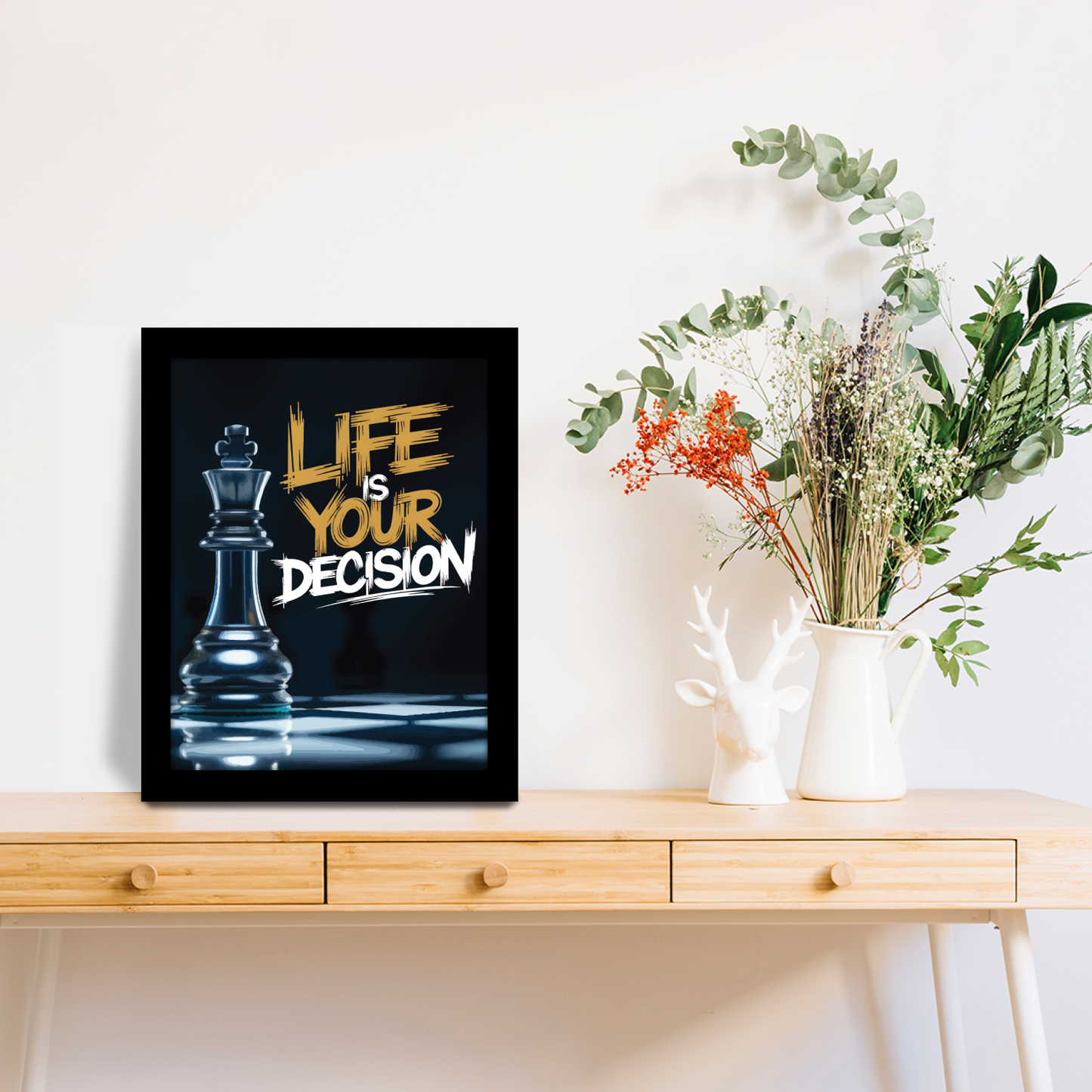 Life Is Your Decision: Motivational Wall Frame & Art