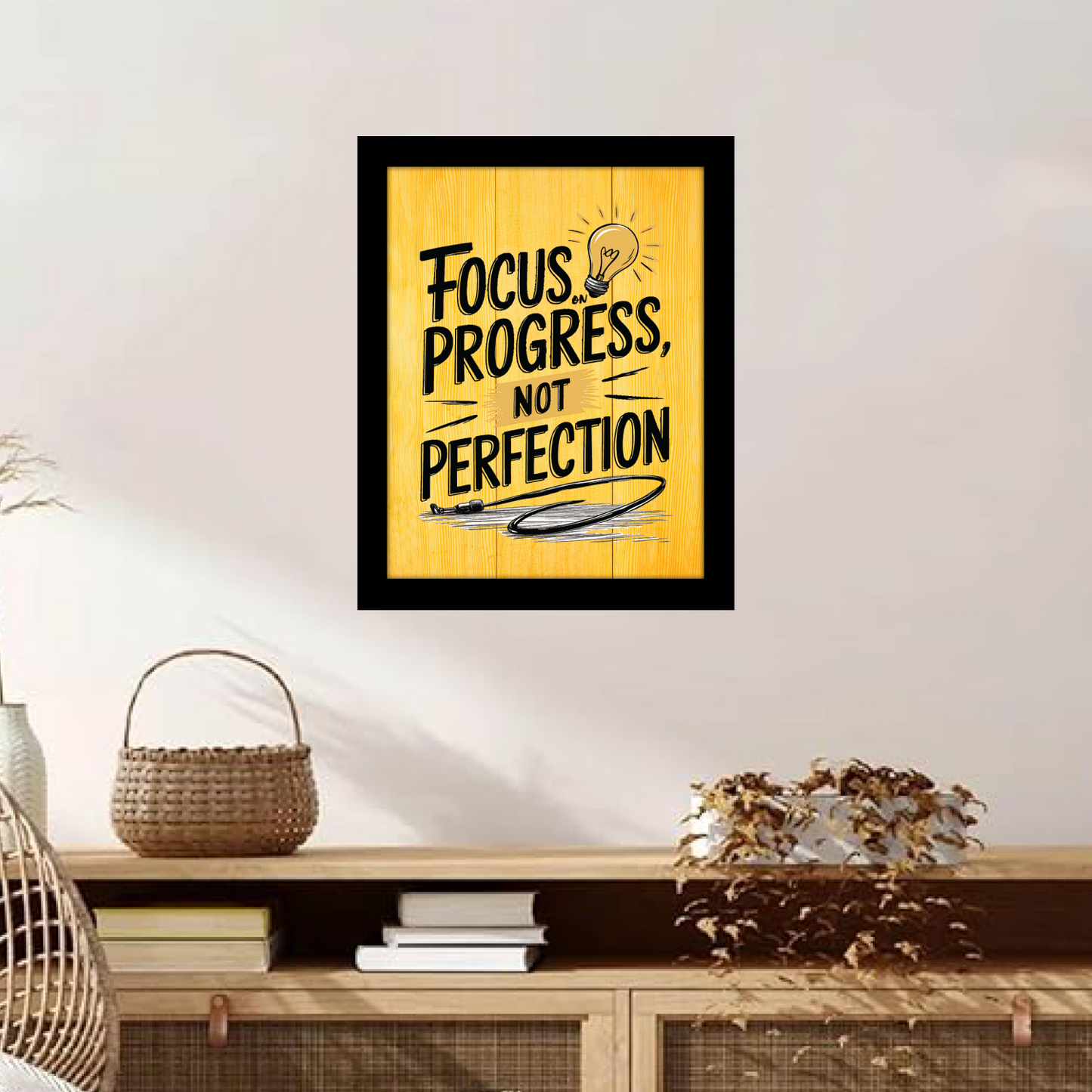 Focus on Progress, Not Perfection – Inspirational Photo Frame