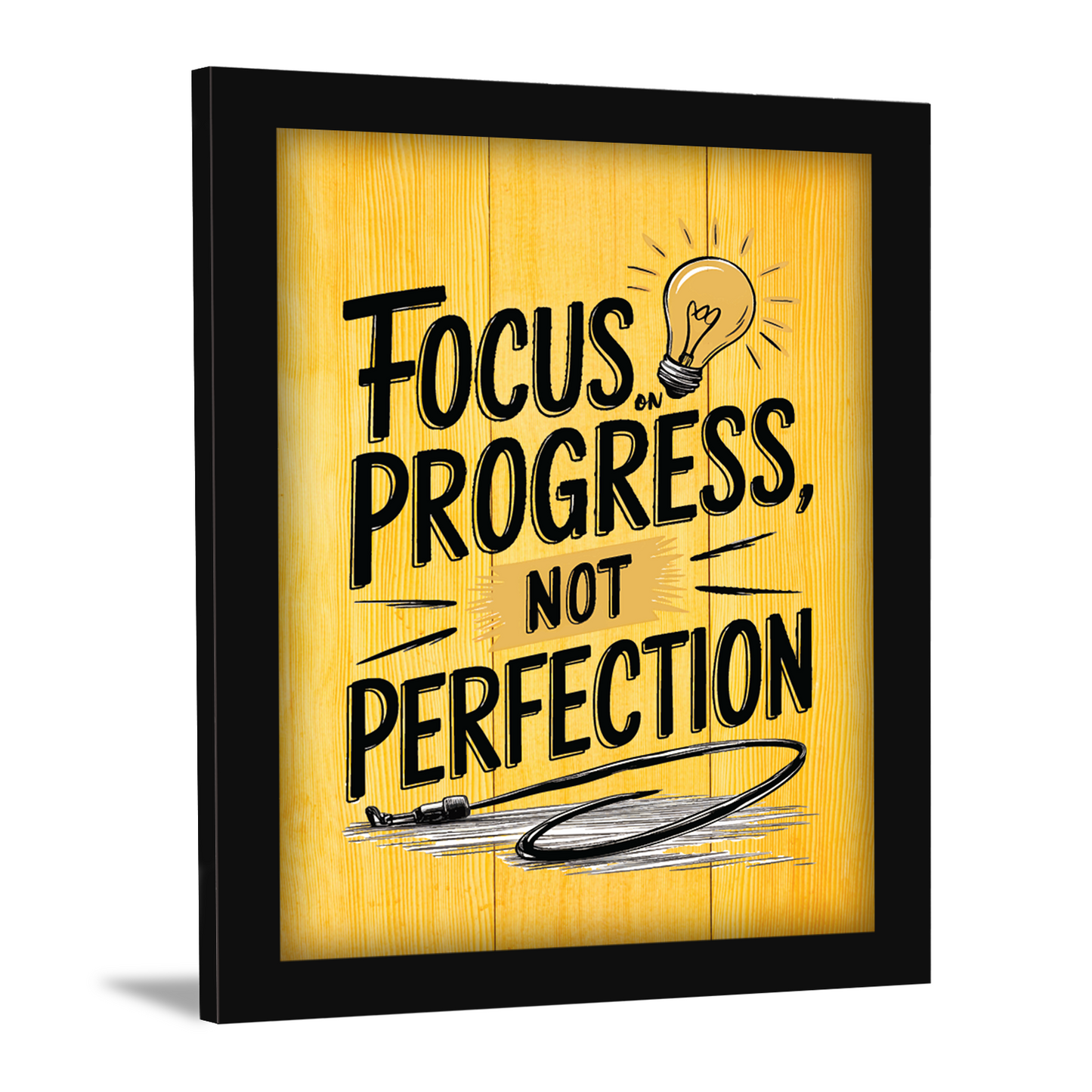 Focus on Progress, Not Perfection – Inspirational Photo Frame