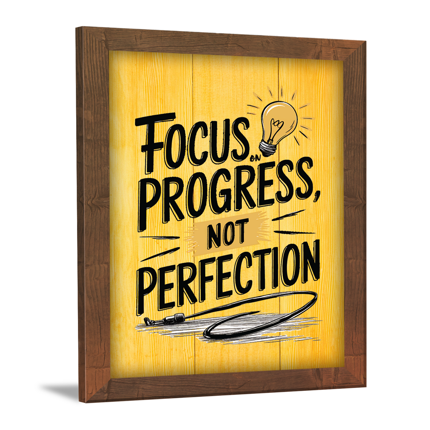 Focus on Progress, Not Perfection – Inspirational Photo Frame