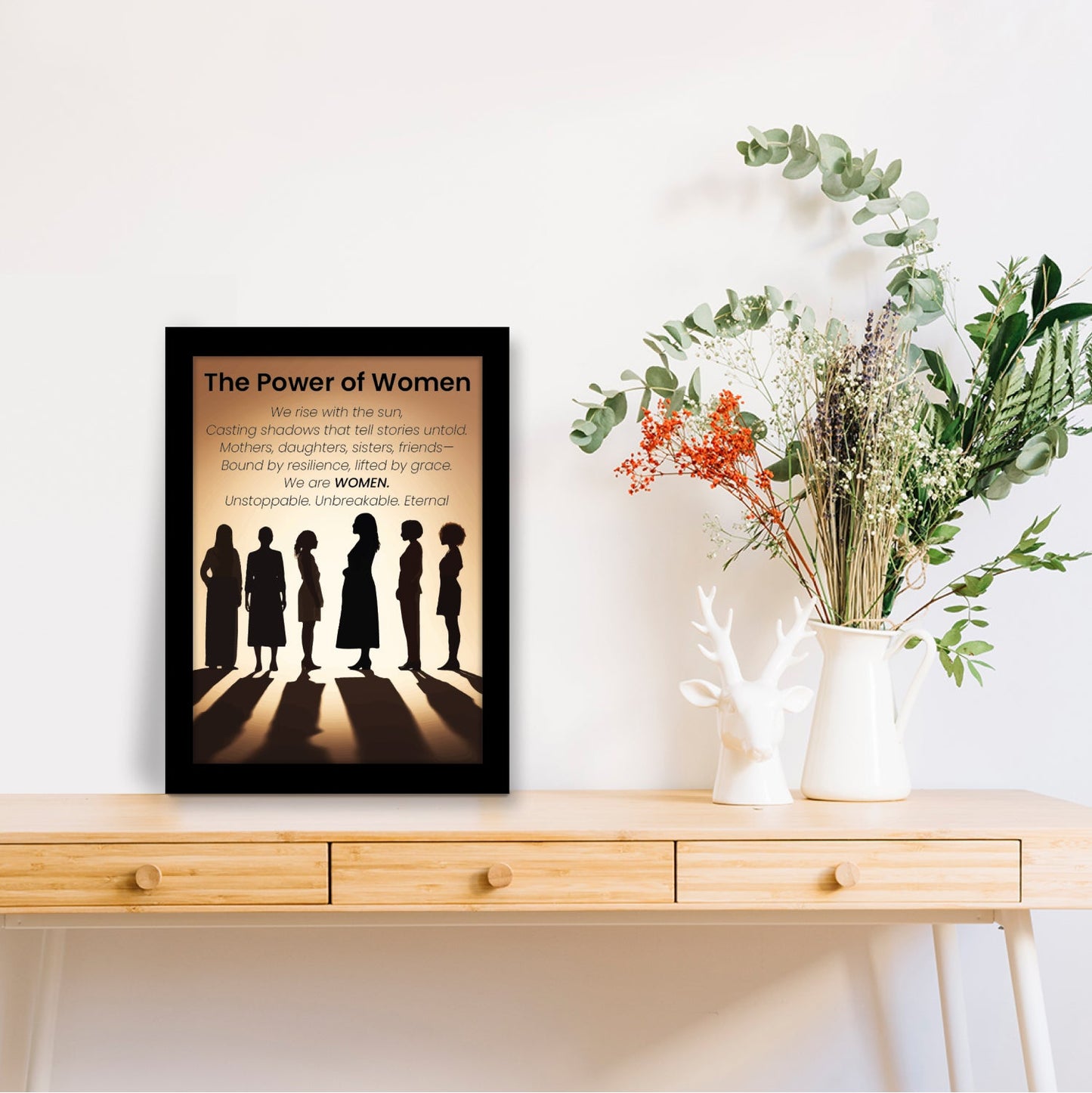 The Power of Woman – Celebrate Strength & Grace with Women’s Day Photo Frame & Wall Art