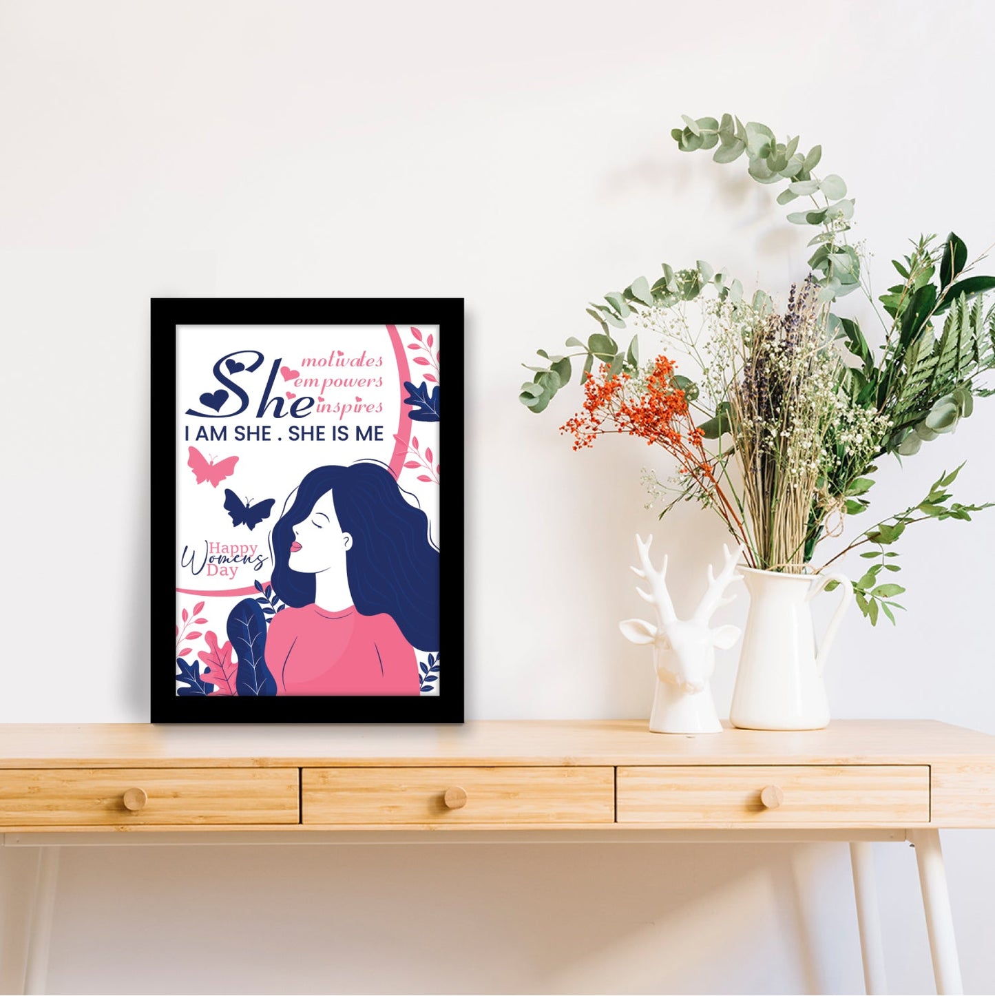 Women Empowerment: A Celebration of Strength & Grace – Women’s Day Photo Frame and Wall Art