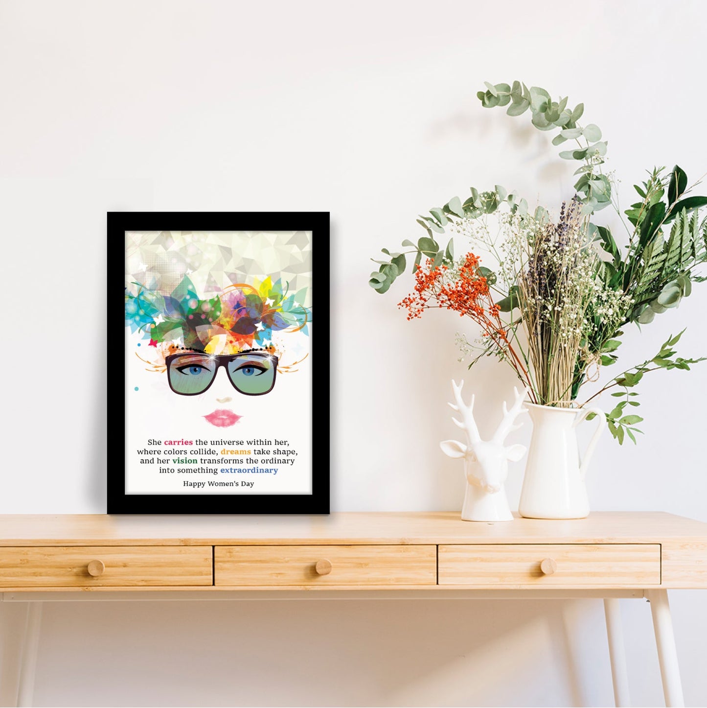 The Visionary Queen: Women’s Day Inspirational Frame & Wall Art