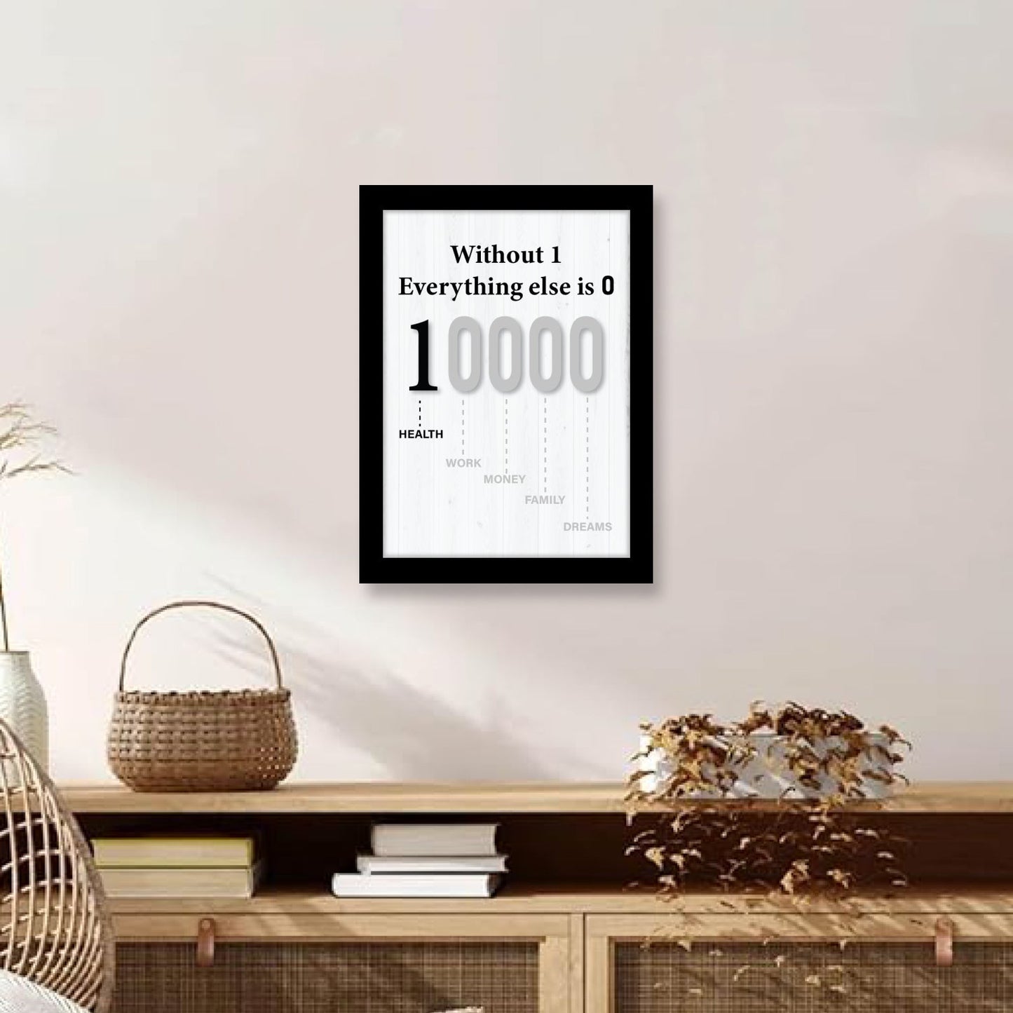 Life's Moments: Without 1, Everything Else is 0 – Motivational Quote Photo Frame