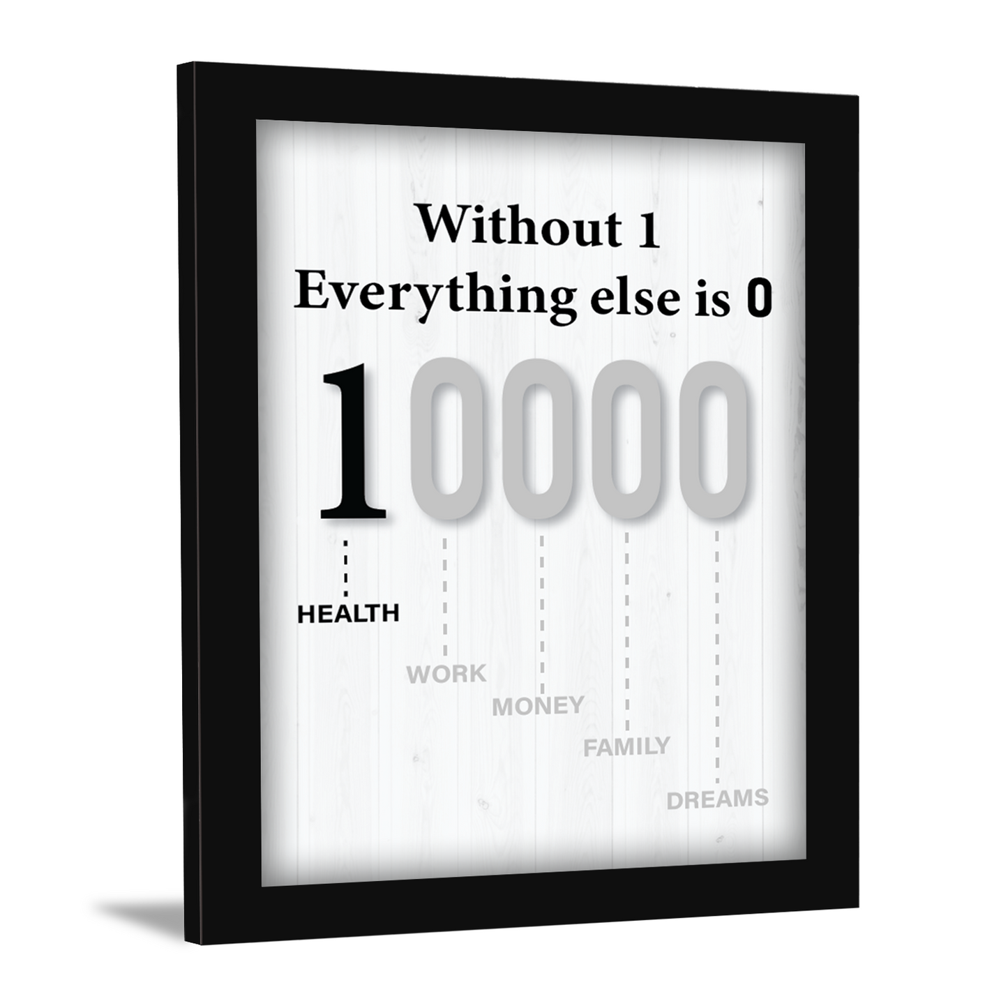 Life's Moments: Without 1, Everything Else is 0 – Motivational Quote Photo Frame