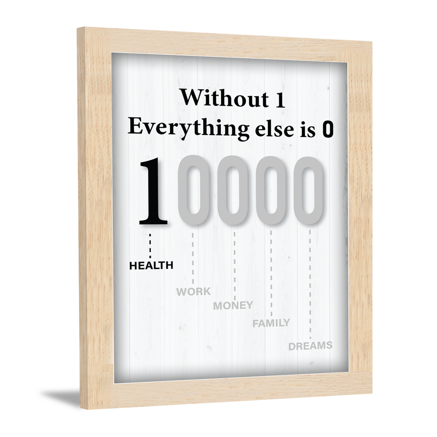 Life's Moments: Without 1, Everything Else is 0 – Motivational Quote Photo Frame