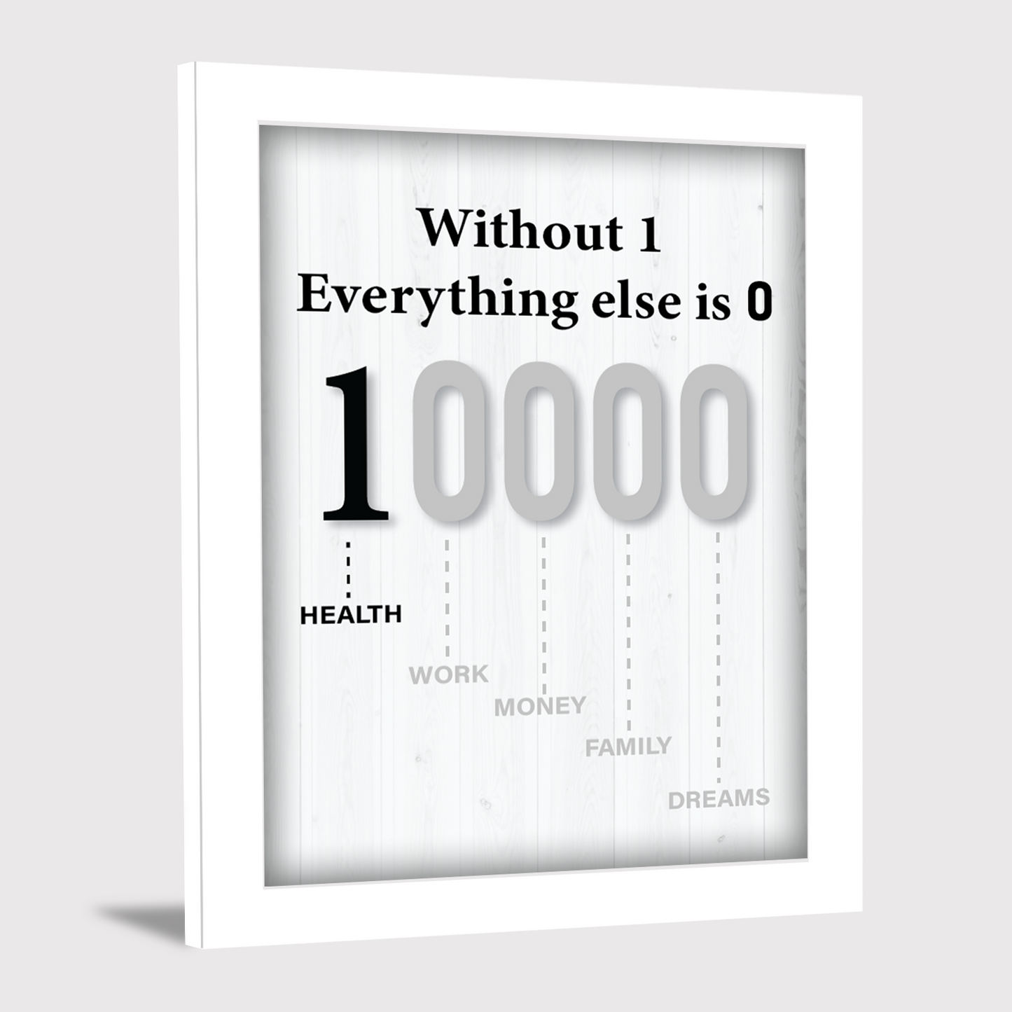 Life's Moments: Without 1, Everything Else is 0 – Motivational Quote Photo Frame