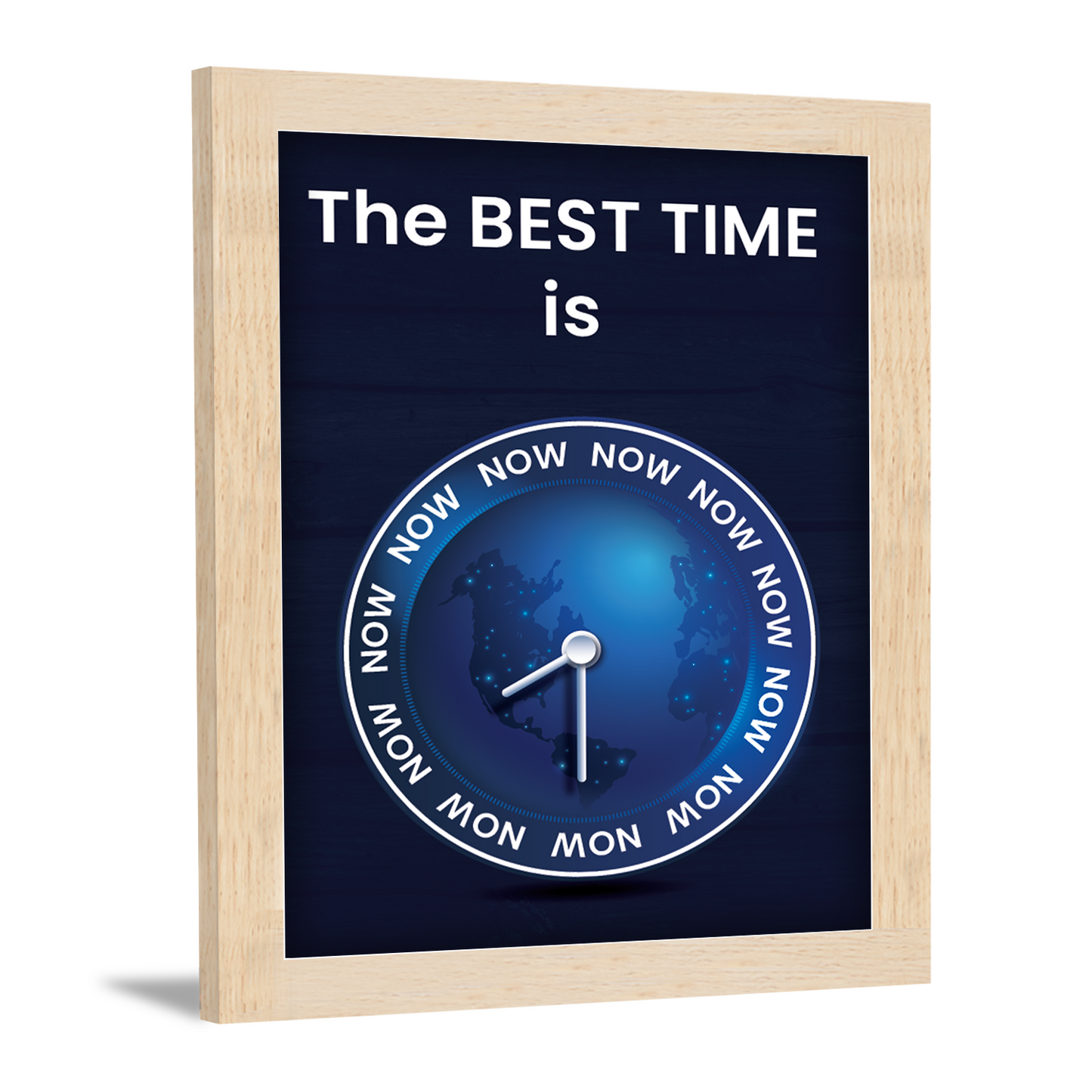 The Best Time is Now - Motivational Photo Frame & Wall Art