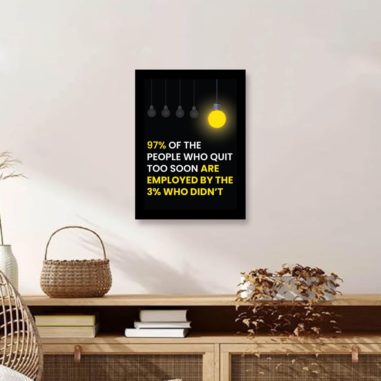 The Power of Persistence: Motivational Photo Frame & Inspirational Wall Art