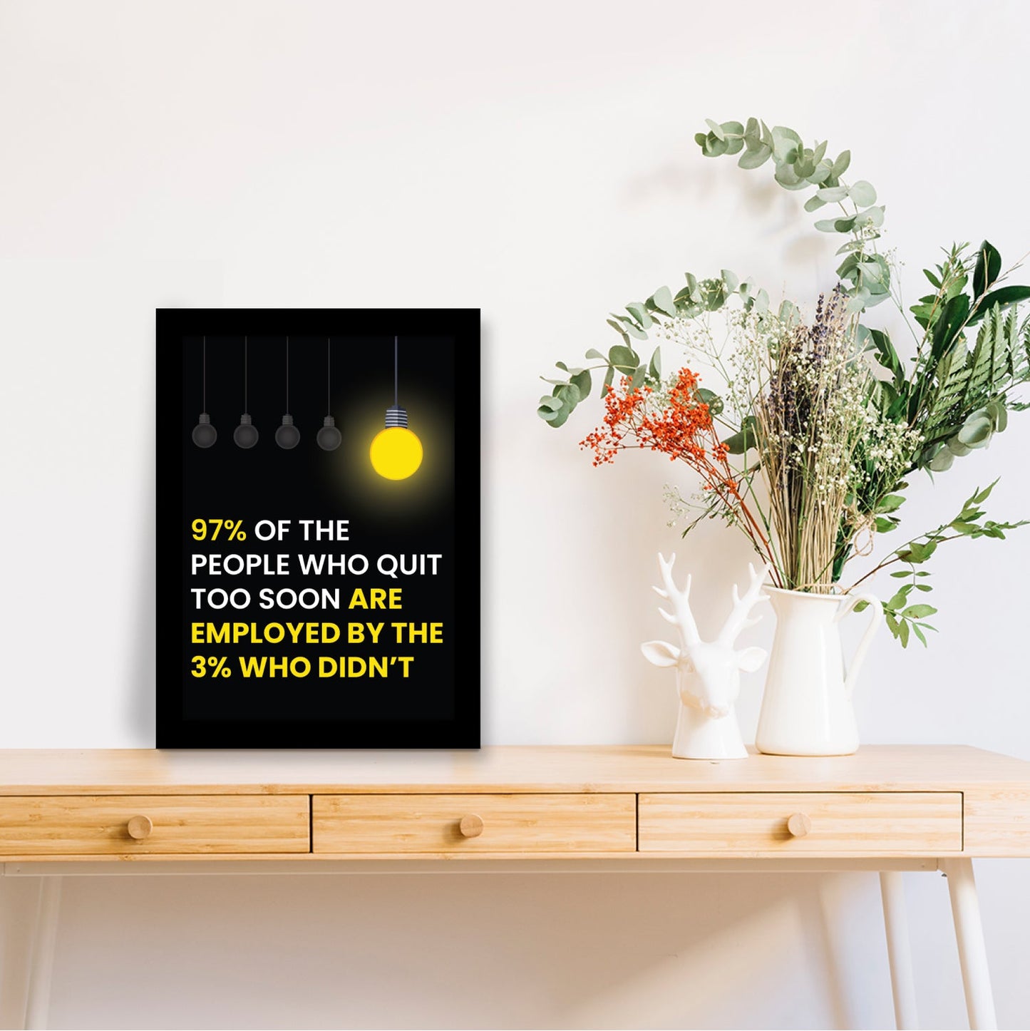 The Power of Persistence: Motivational Photo Frame & Inspirational Wall Art