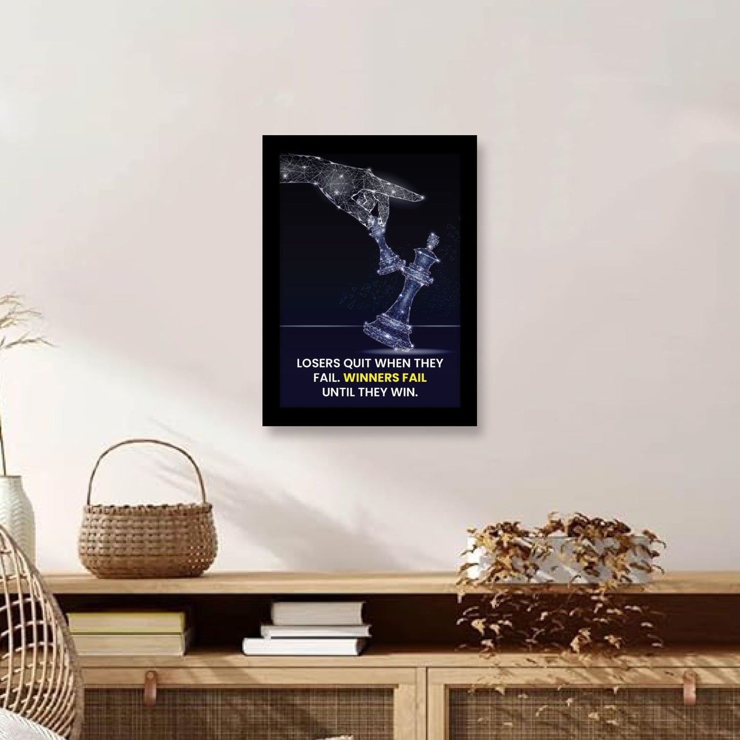 Losers Quit, Winners Persist: Motivational Wall Art & Inspirational Photo Frame