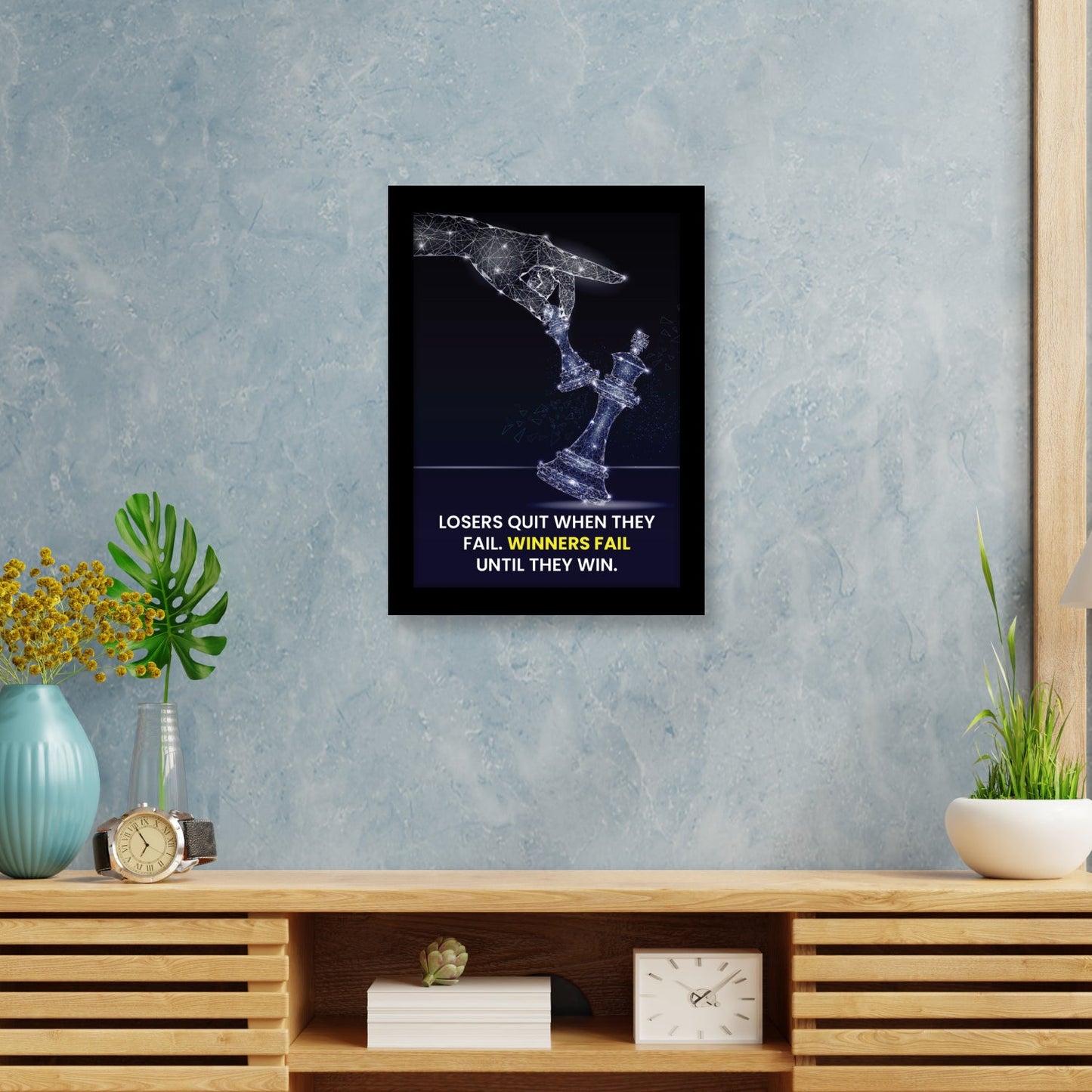 Losers Quit, Winners Persist: Motivational Wall Art & Inspirational Photo Frame