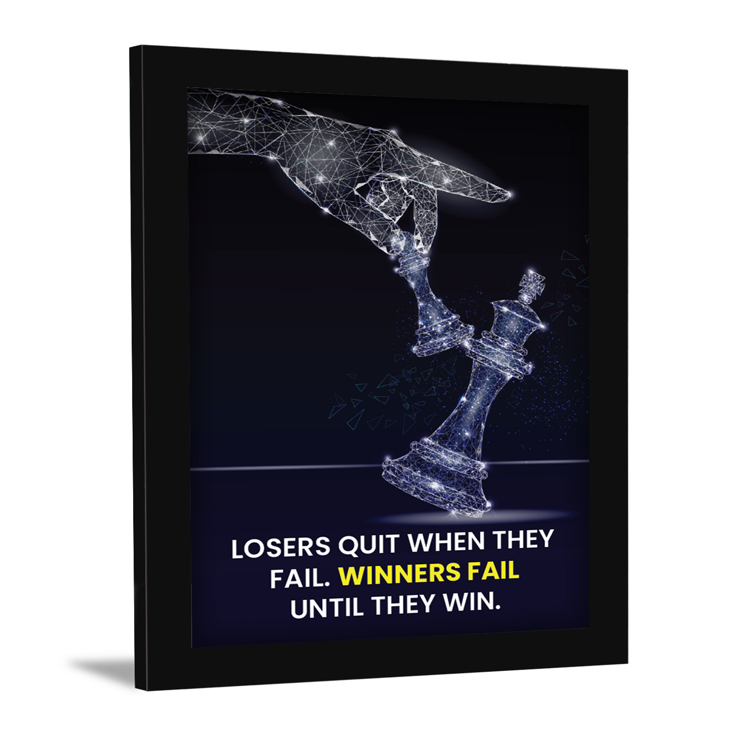 Losers Quit, Winners Persist: Motivational Wall Art & Inspirational Photo Frame