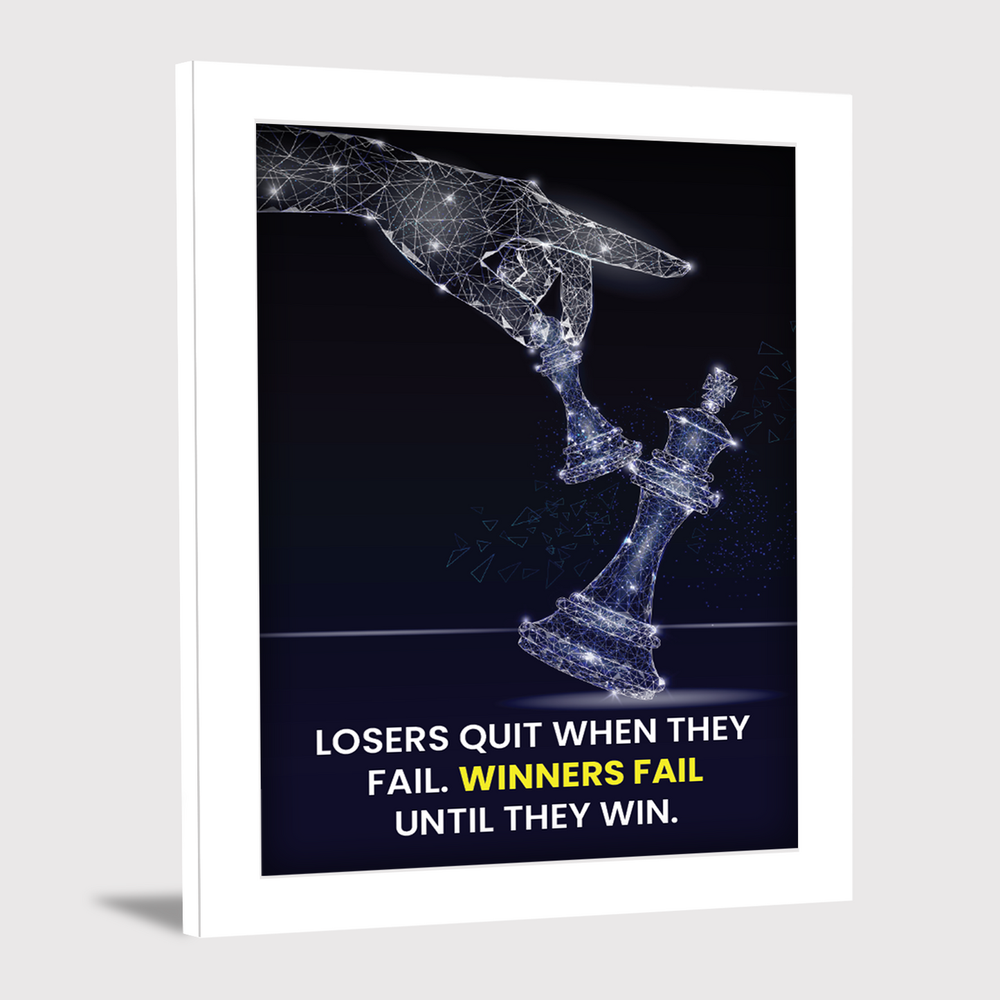 Losers Quit, Winners Persist: Motivational Wall Art & Inspirational Photo Frame