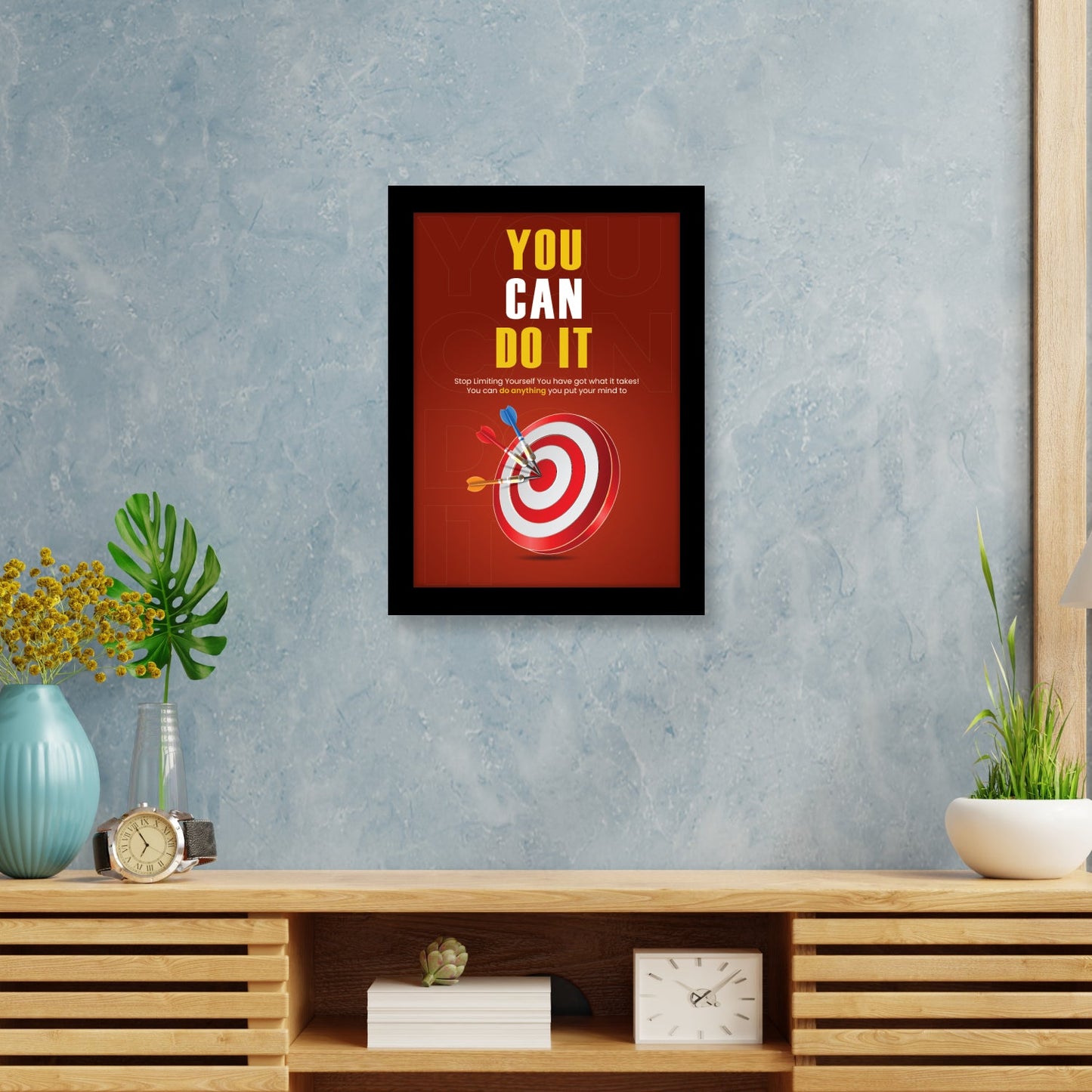 You Can Do It: Motivational Frame & Inspirational Wall Art