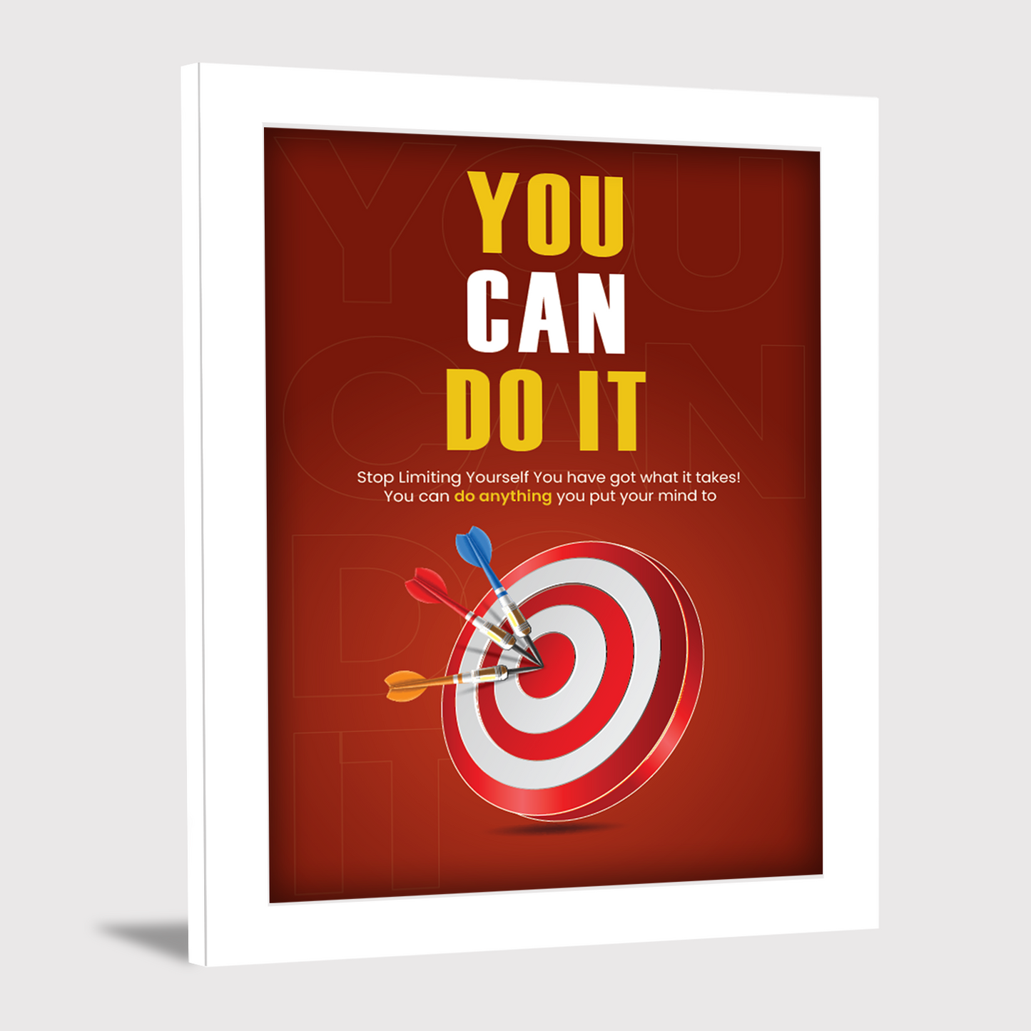 You Can Do It: Motivational Frame & Inspirational Wall Art