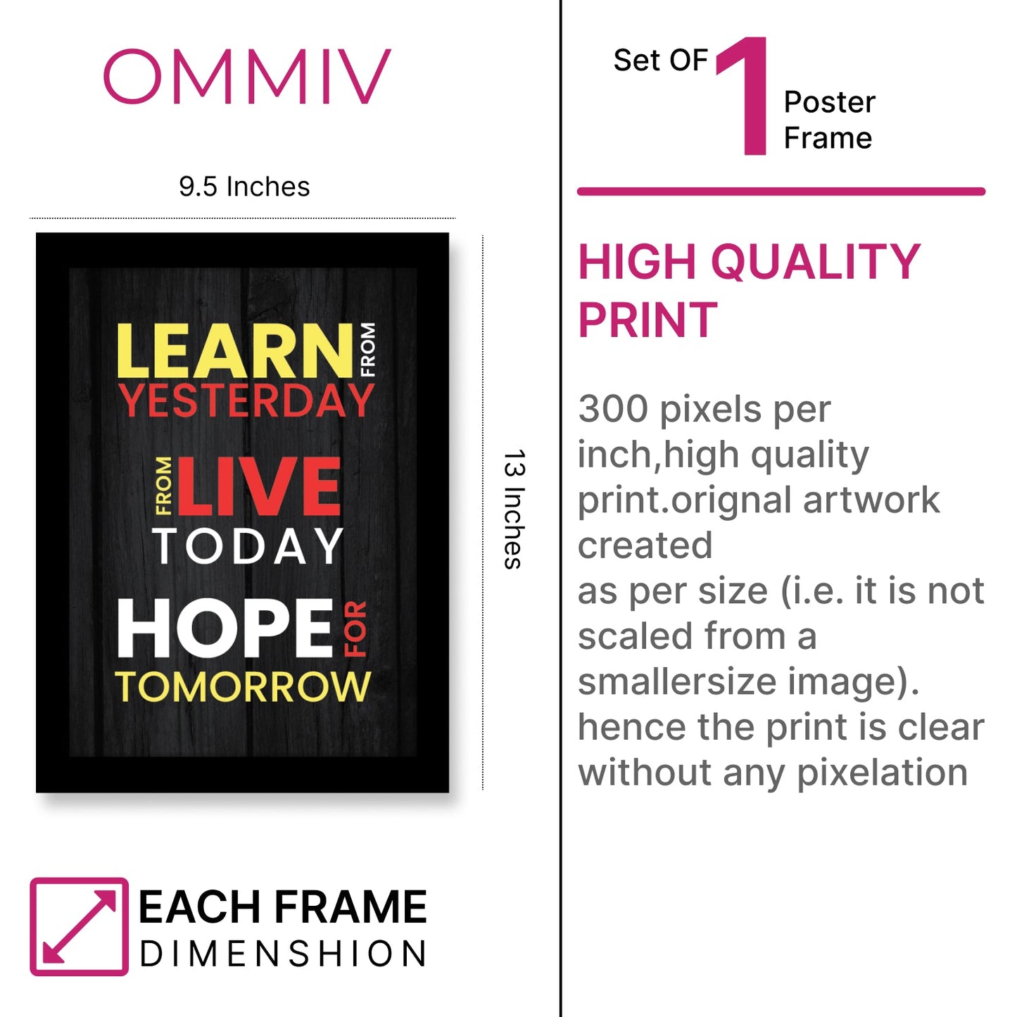 A Daily Reminder: Motivational Quote Frame & Inspirational Wall Art