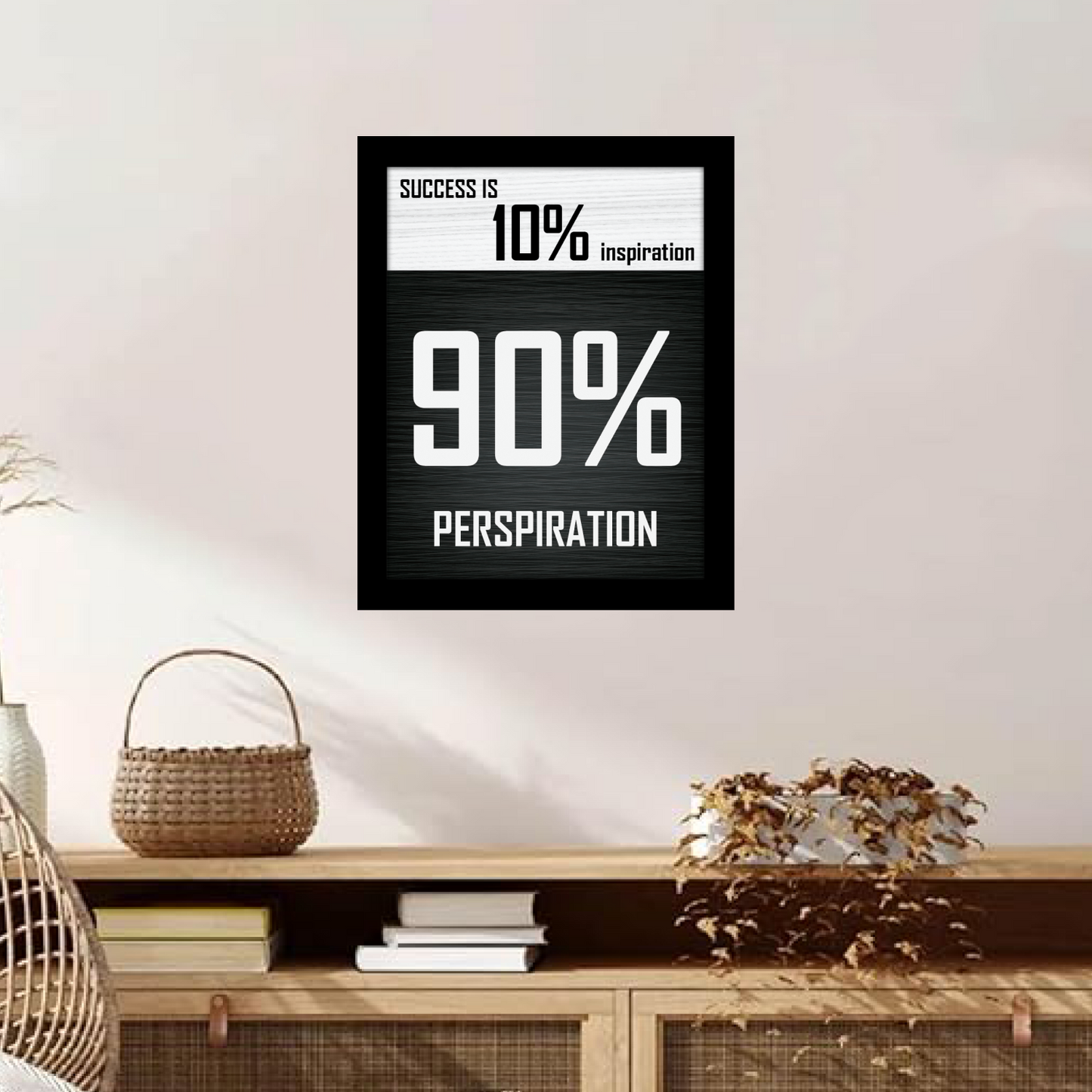 Success is 10% Inspiration, 90% Perspiration: Motivational Photo Frame