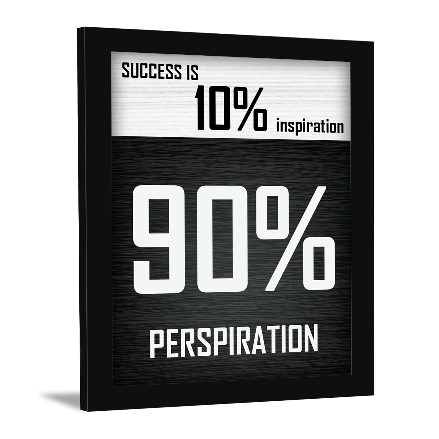 Success is 10% Inspiration, 90% Perspiration: Motivational Photo Frame
