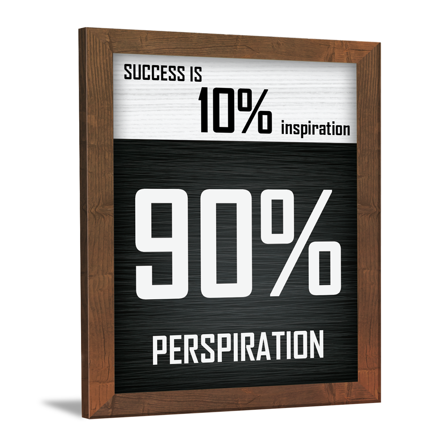 Success is 10% Inspiration, 90% Perspiration: Motivational Photo Frame
