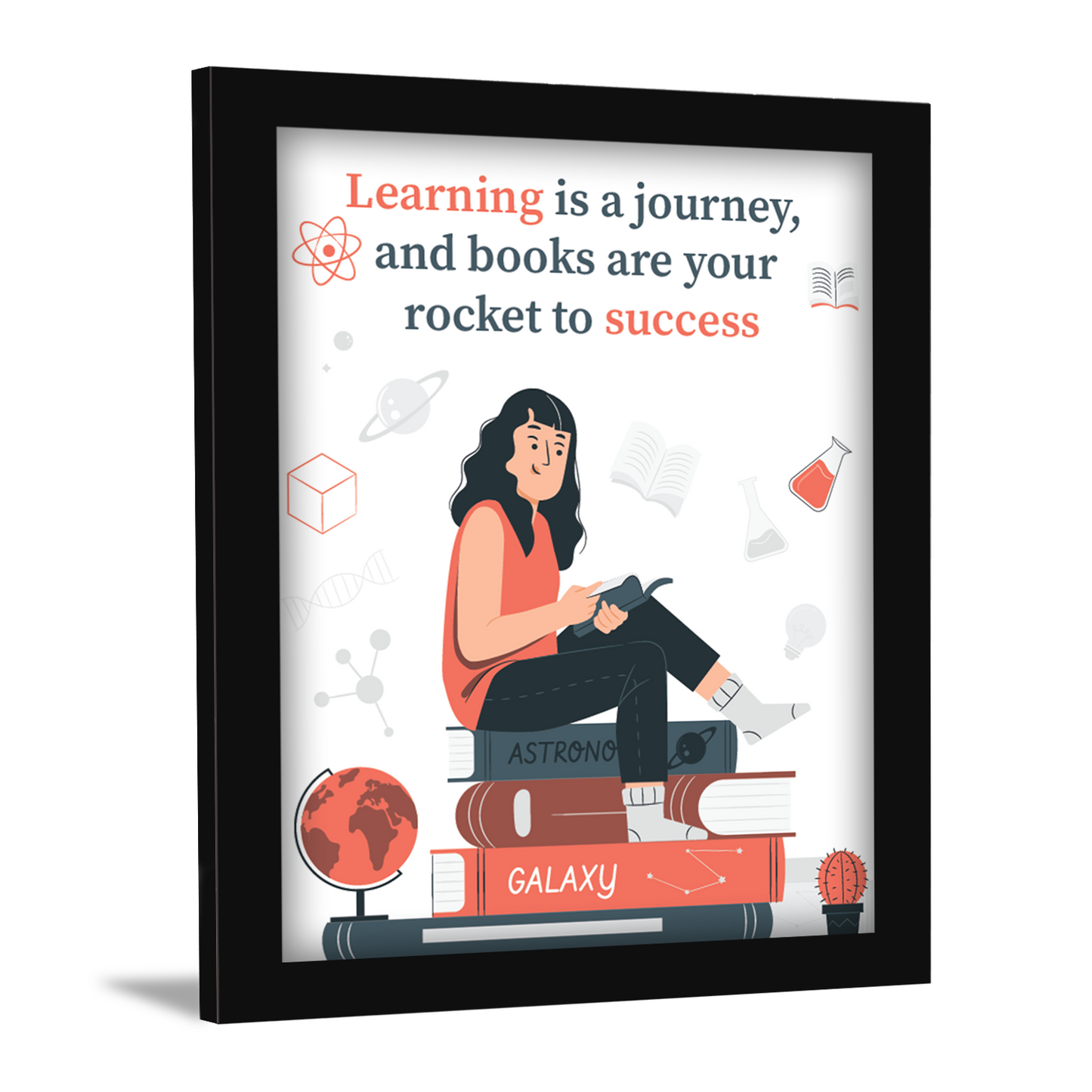 Books: Your Rocket to Success - Motivational Photo Frame & Inspirational Wall Art