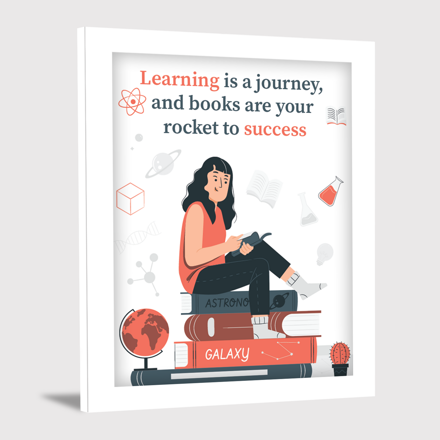 Books: Your Rocket to Success - Motivational Photo Frame & Inspirational Wall Art