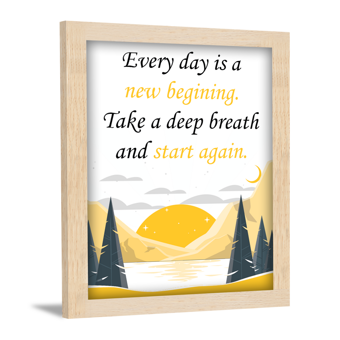 New Day, New Start – Inspirational Wall Art & Motivational Photo Frame
