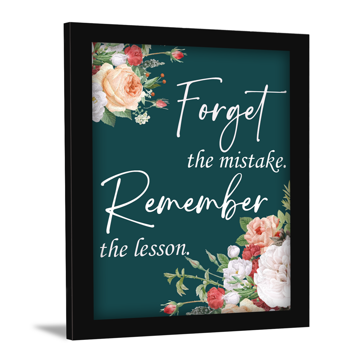 Forget the Mistake, Remember the Lesson – Motivational Quote Frame & Wall Art