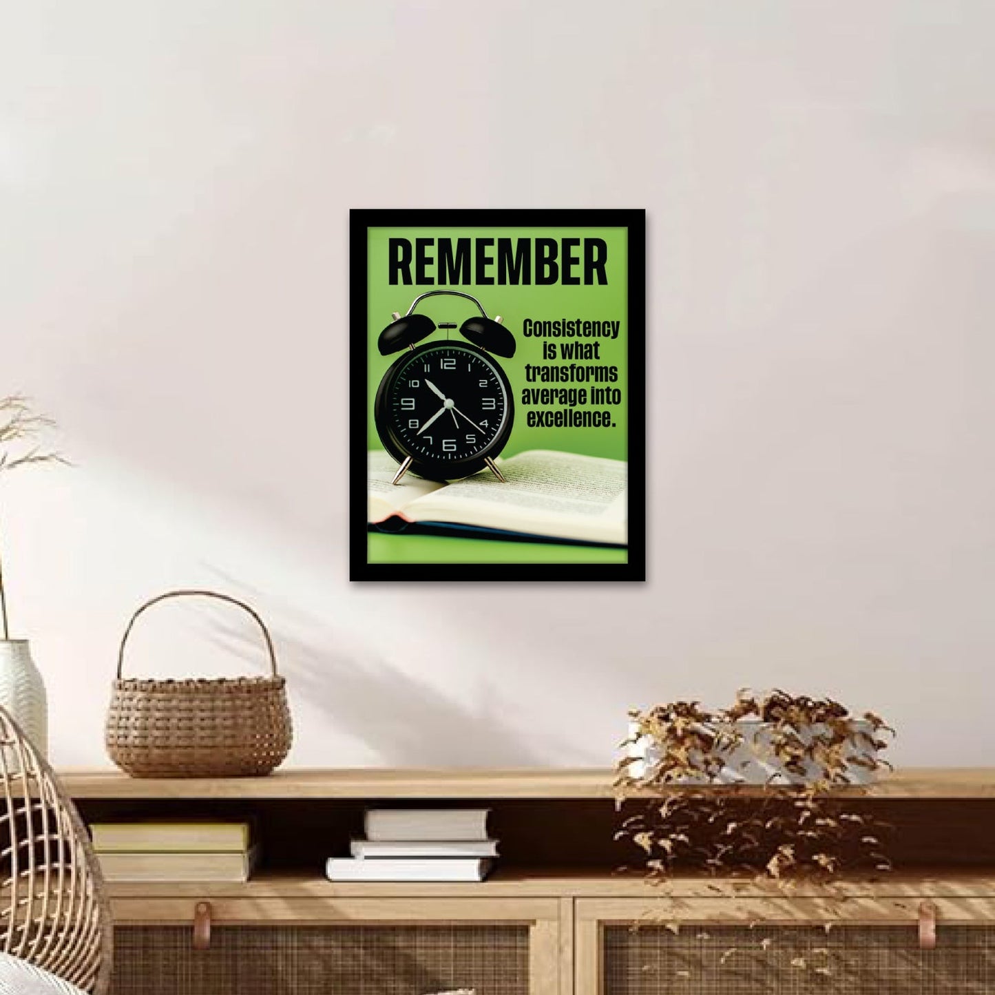 Consistency Leads to Excellence - Motivational Wall Art & Inspirational Photo Frame