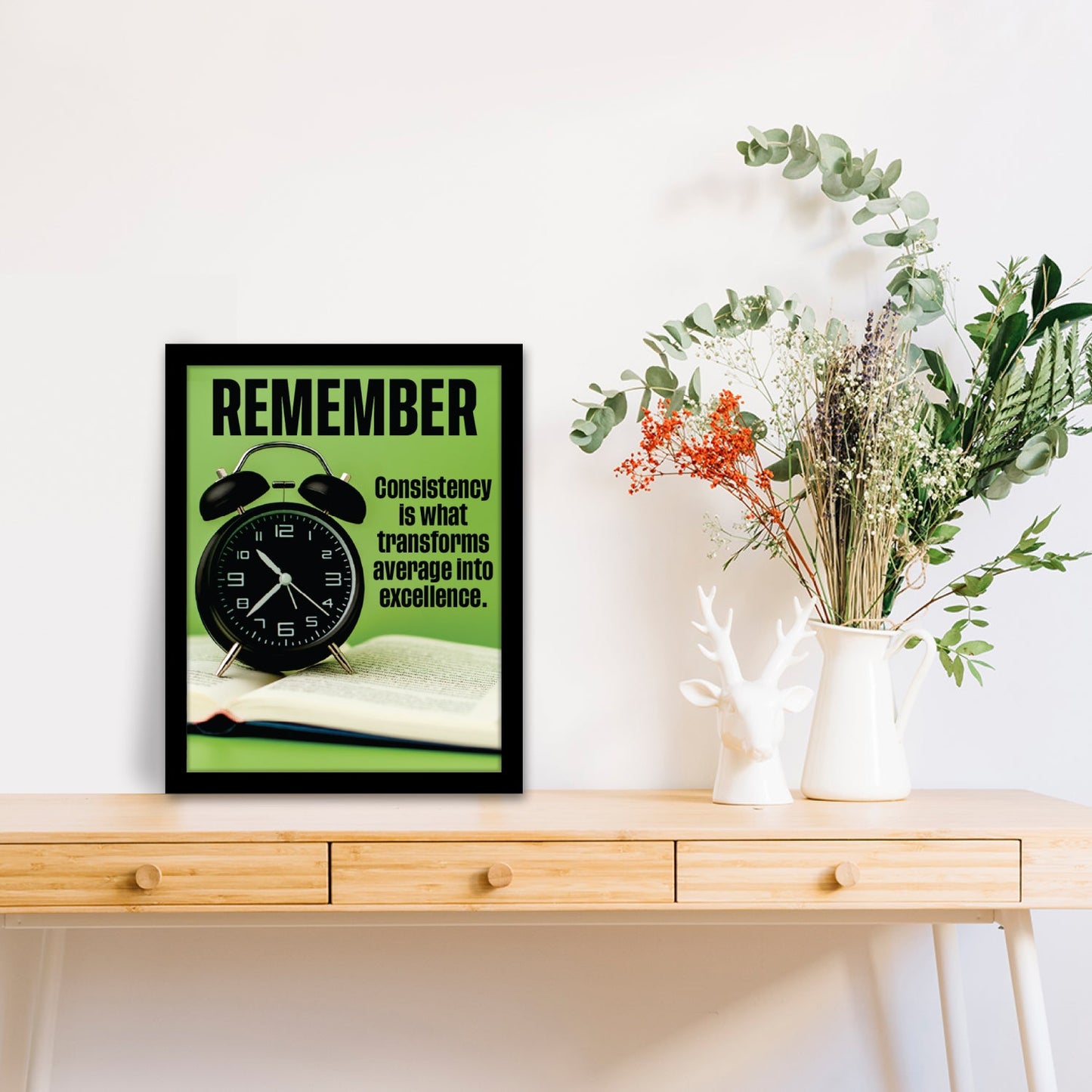 Consistency Leads to Excellence - Motivational Wall Art & Inspirational Photo Frame