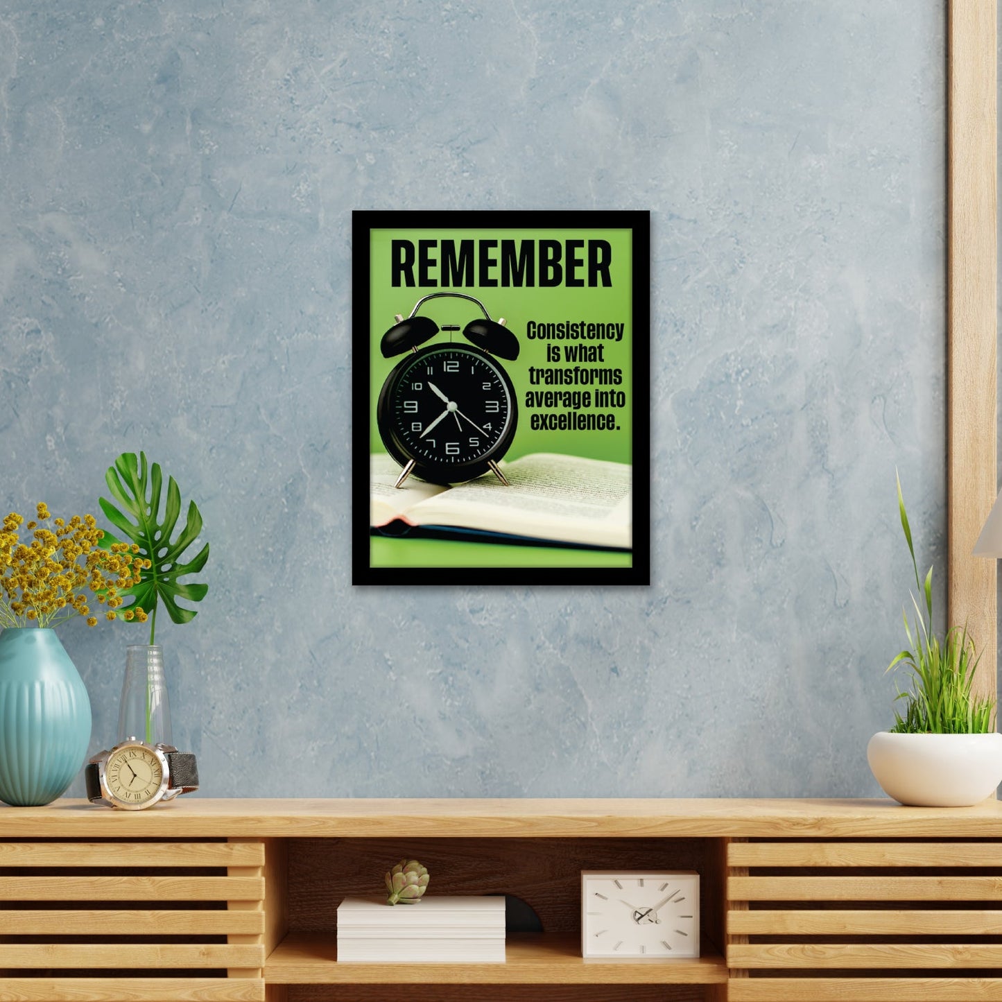 Consistency Leads to Excellence - Motivational Wall Art & Inspirational Photo Frame