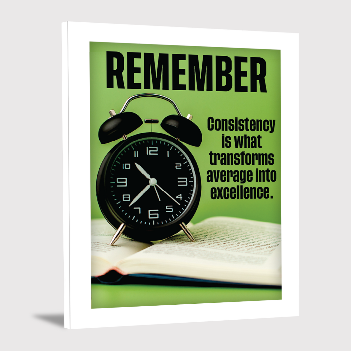 Consistency Leads to Excellence - Motivational Wall Art & Inspirational Photo Frame