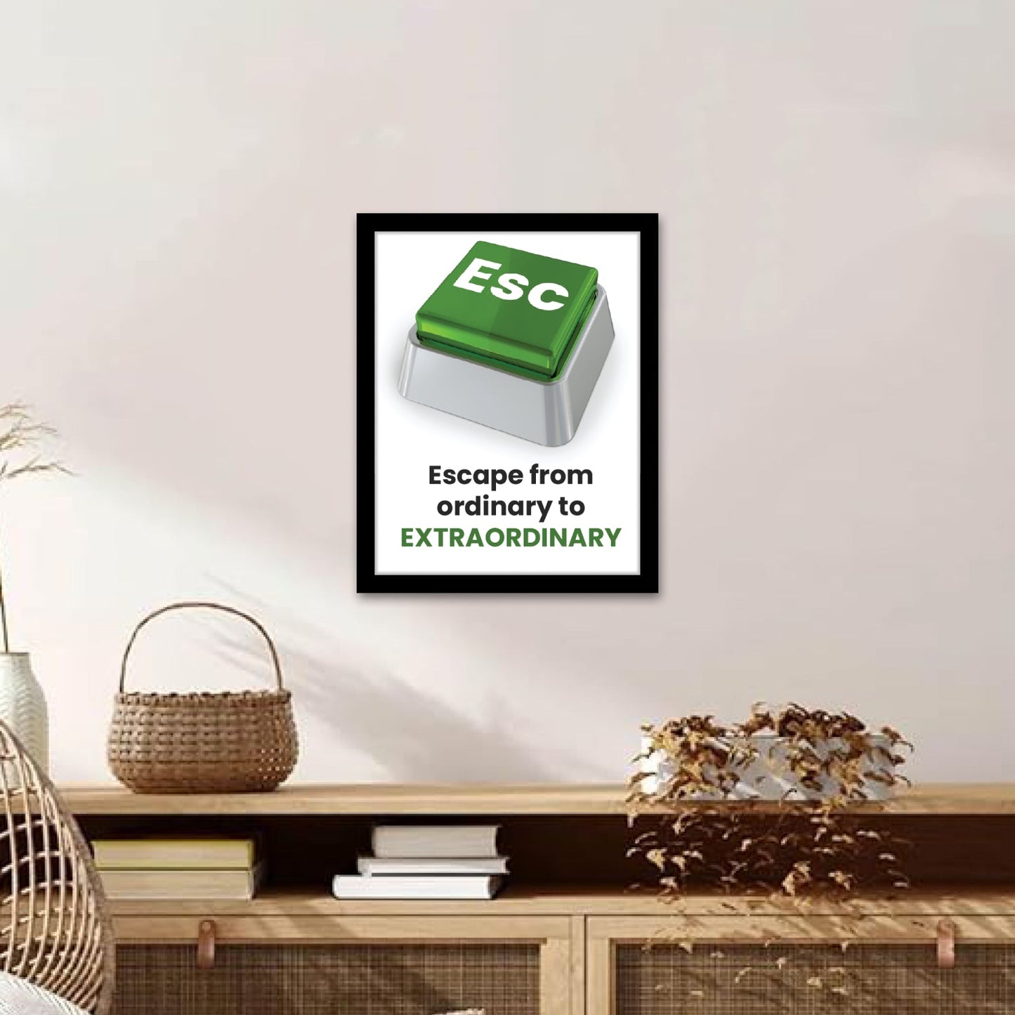 Escape from Ordinary to Extraordinary - Motivational Photo Frame & Inspirational Wall Art