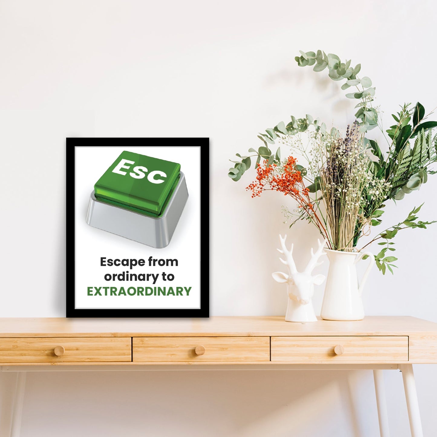 Escape from Ordinary to Extraordinary - Motivational Photo Frame & Inspirational Wall Art