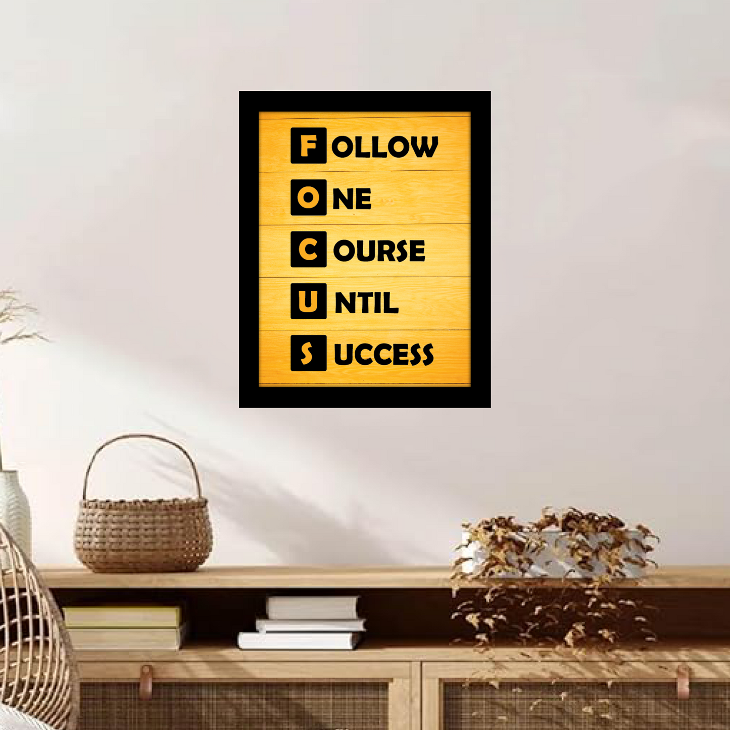 Follow One Course Until Success: Motivational Photo Frame