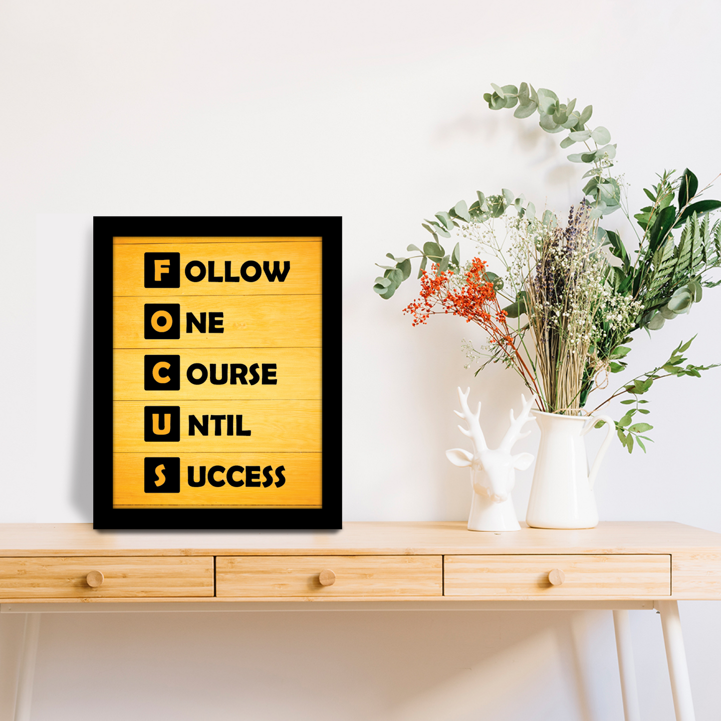 Follow One Course Until Success: Motivational Photo Frame