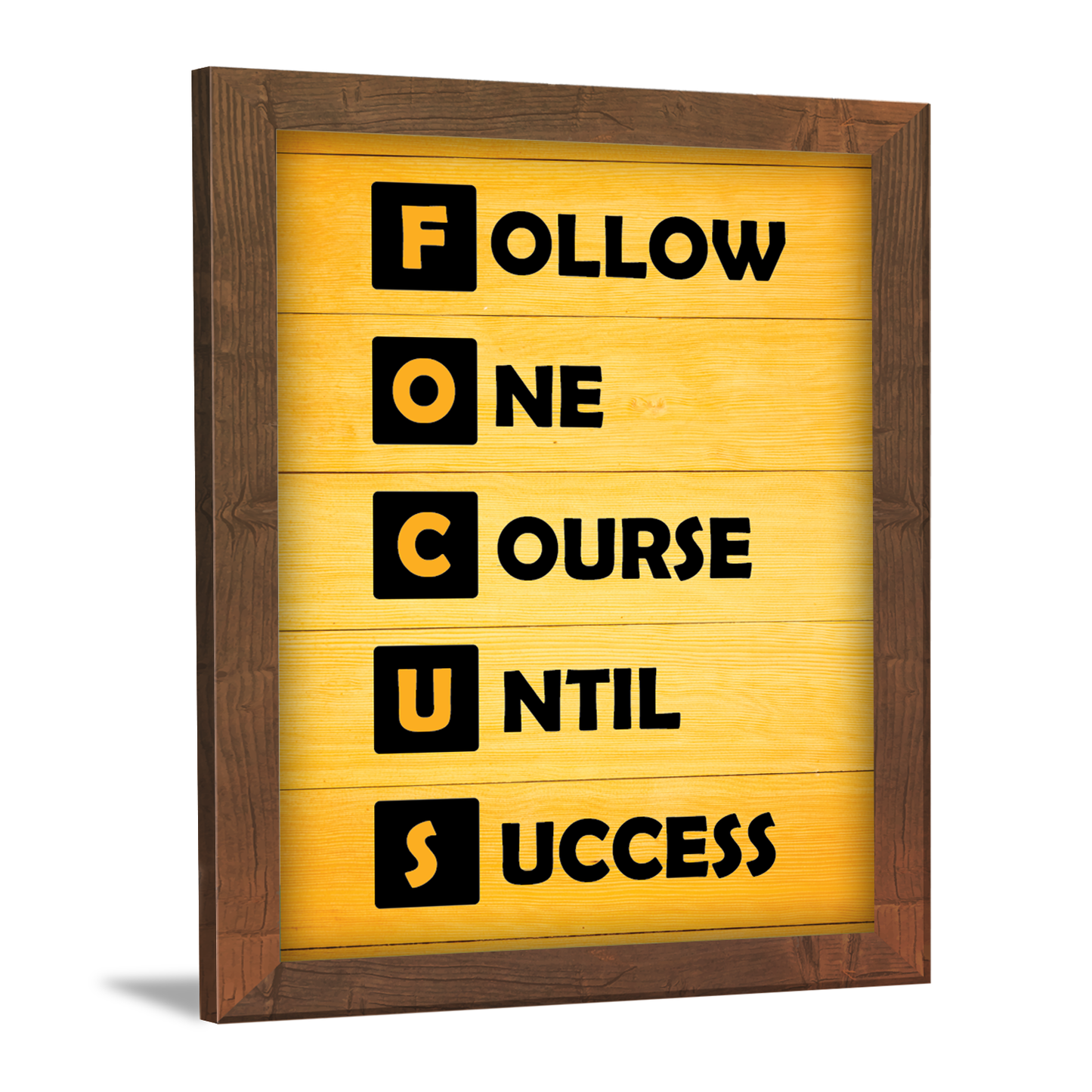 Follow One Course Until Success: Motivational Photo Frame