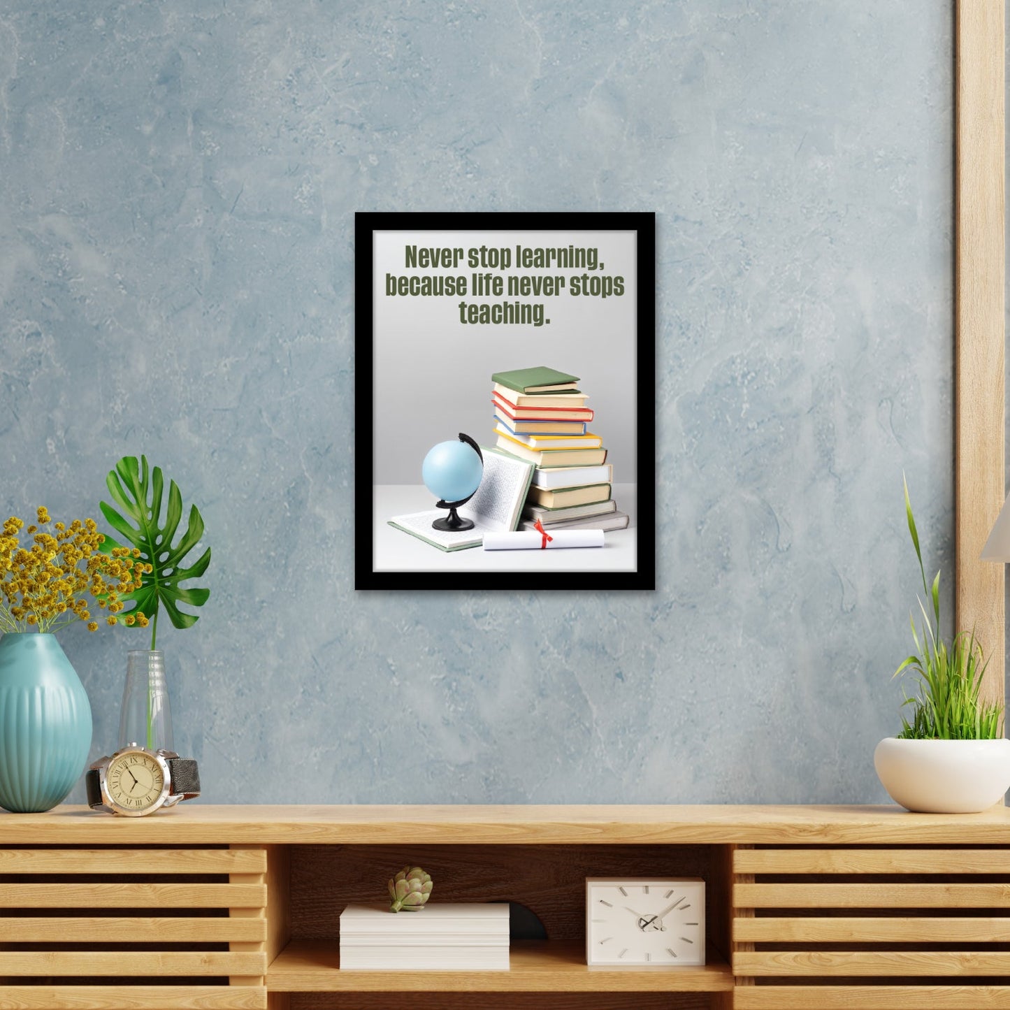 Keep Learning, Keep Growing: Motivational Photo Frame & Wall Art