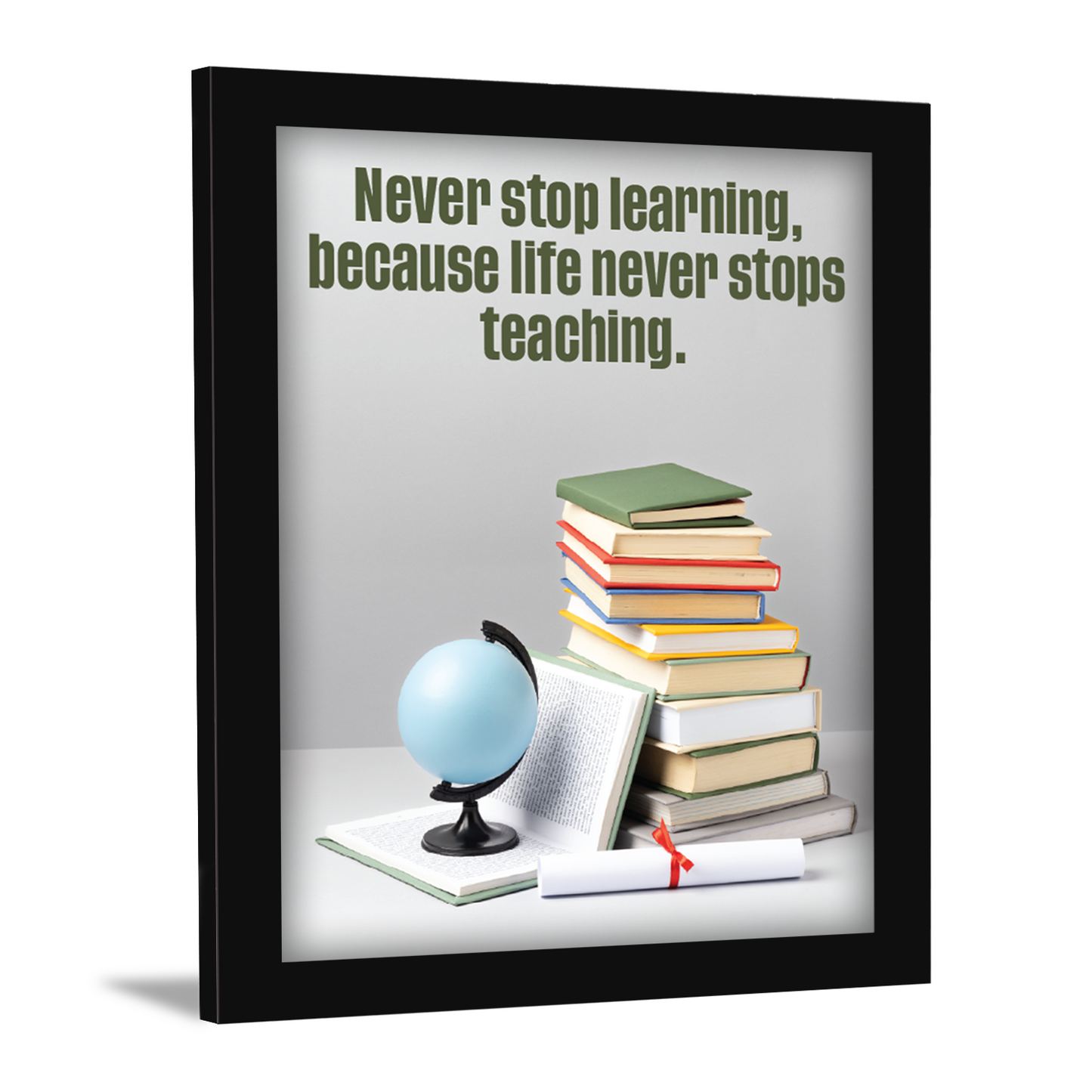 Keep Learning, Keep Growing: Motivational Photo Frame & Wall Art