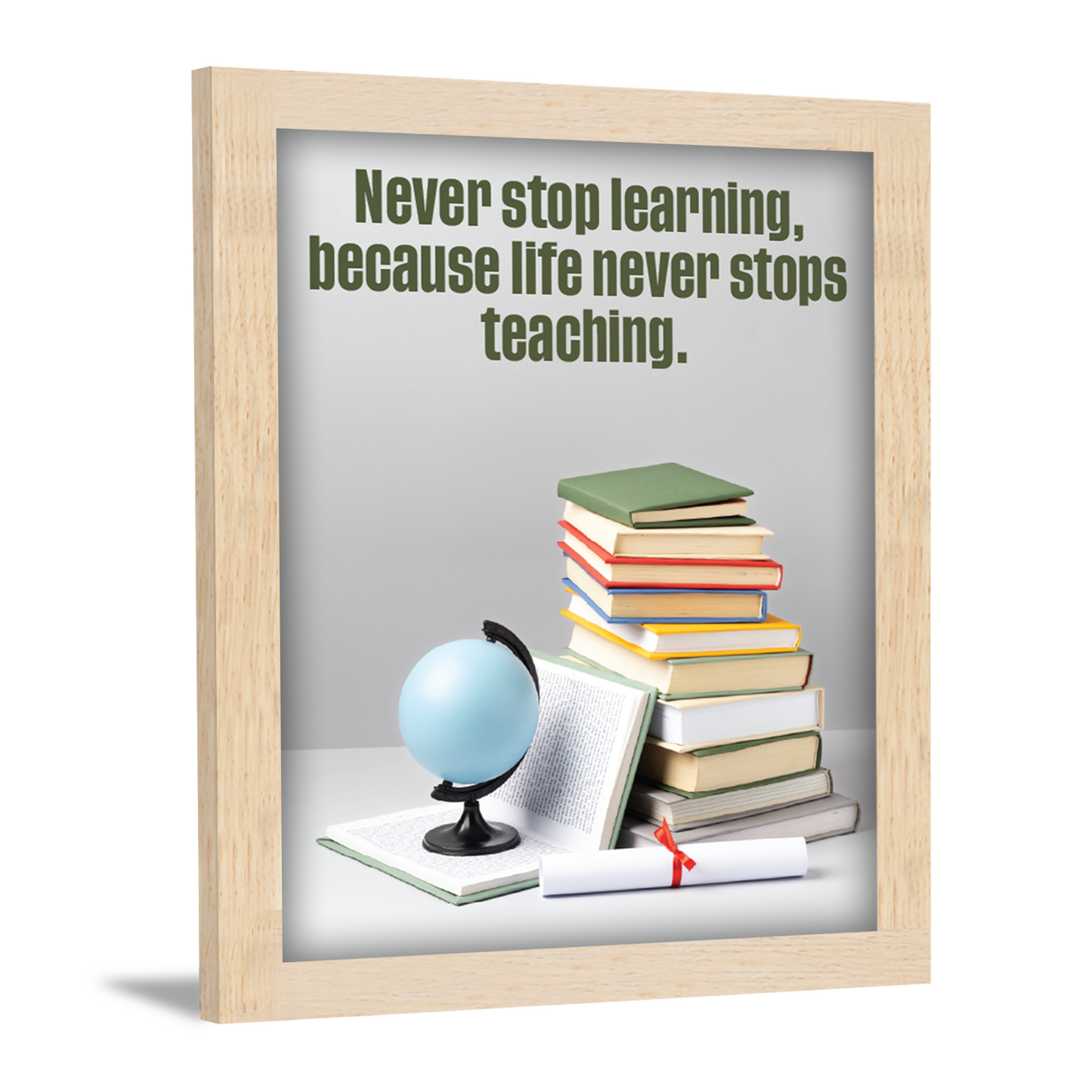 Keep Learning, Keep Growing: Motivational Photo Frame & Wall Art