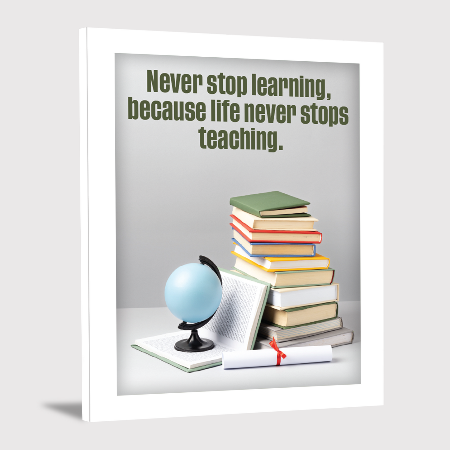 Keep Learning, Keep Growing: Motivational Photo Frame & Wall Art