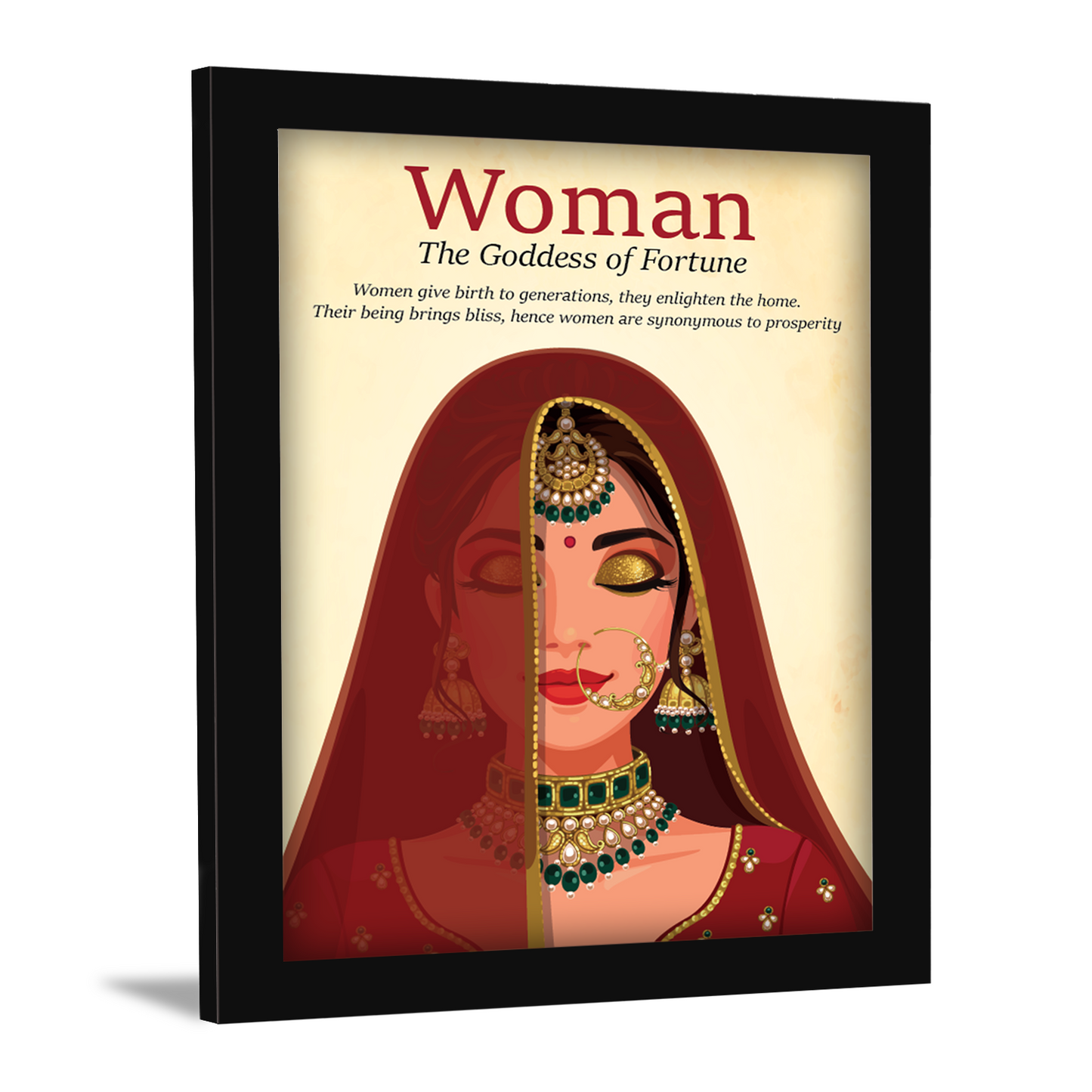 WOMAN - The Goddess of Fortune Photo Frame - Perfect Women's Day Gift