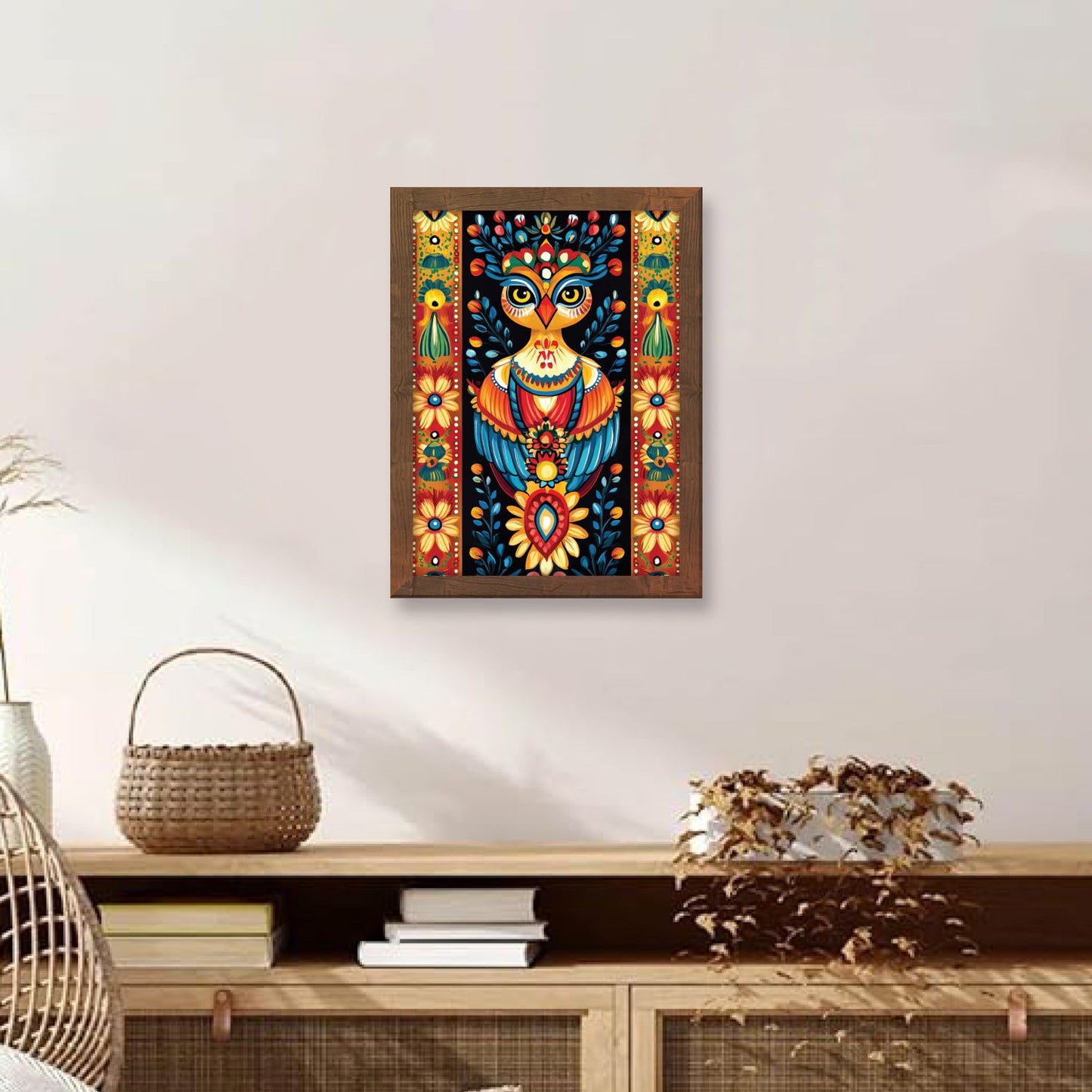 Madhubani Bhil Fusion – Traditional Folk Art Frame