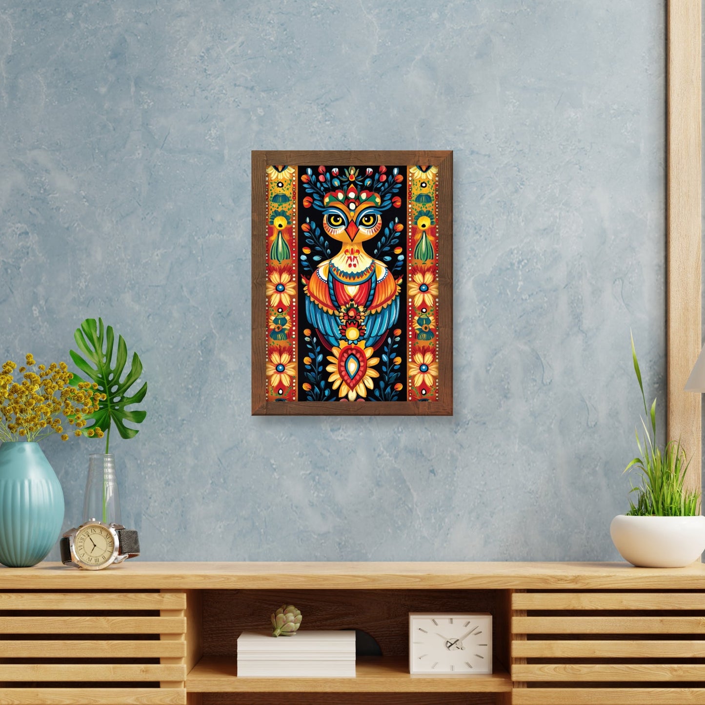 Madhubani Bhil Fusion – Traditional Folk Art Frame