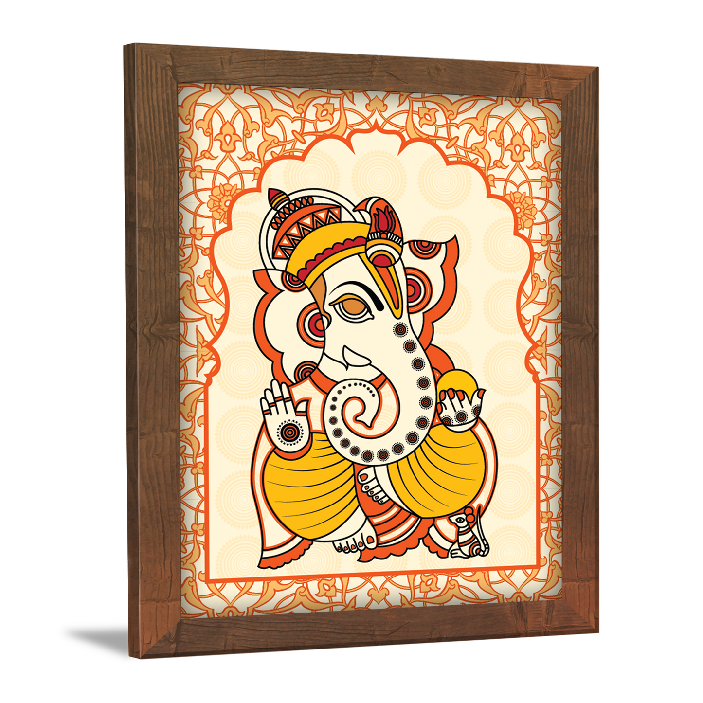 Divine Lord Ganesha – Madhubani Art Wall Frame