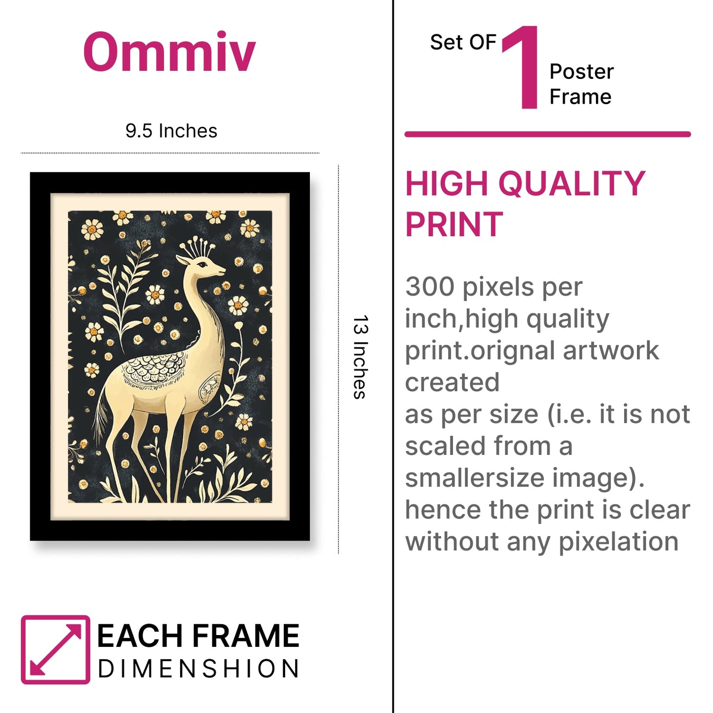 Deer and Nature Pichwai Art Kalamkari Painting