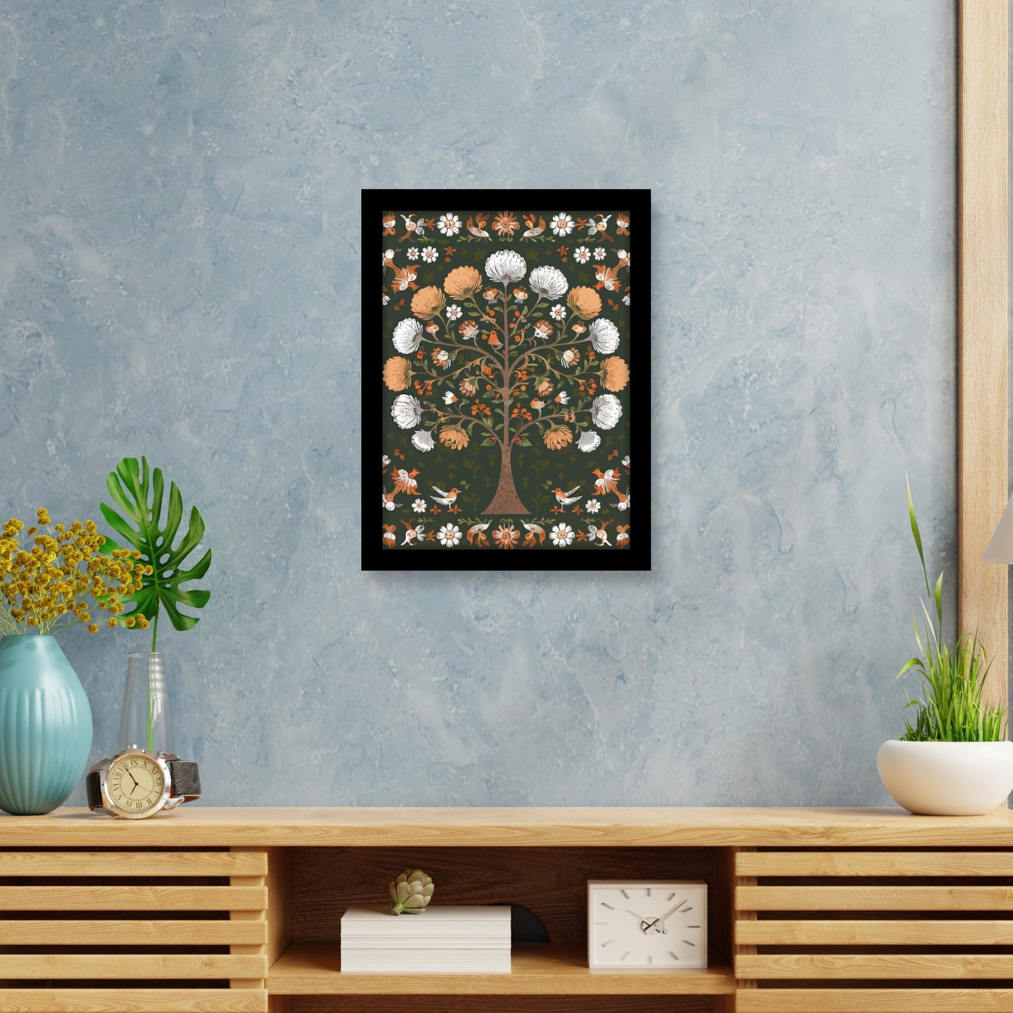 Intricate Tree of Life Traditional Kalamkari Painting